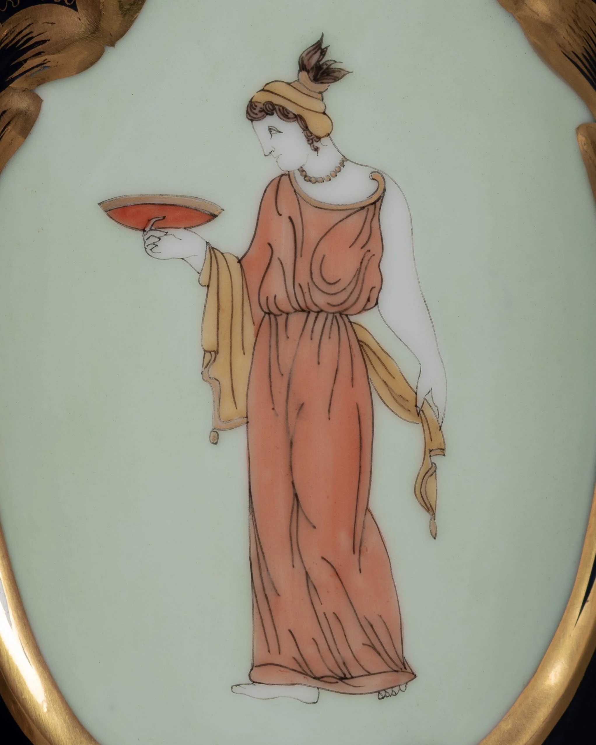 Pair of 19th Century French Vieux Paris Porcelain Lamps