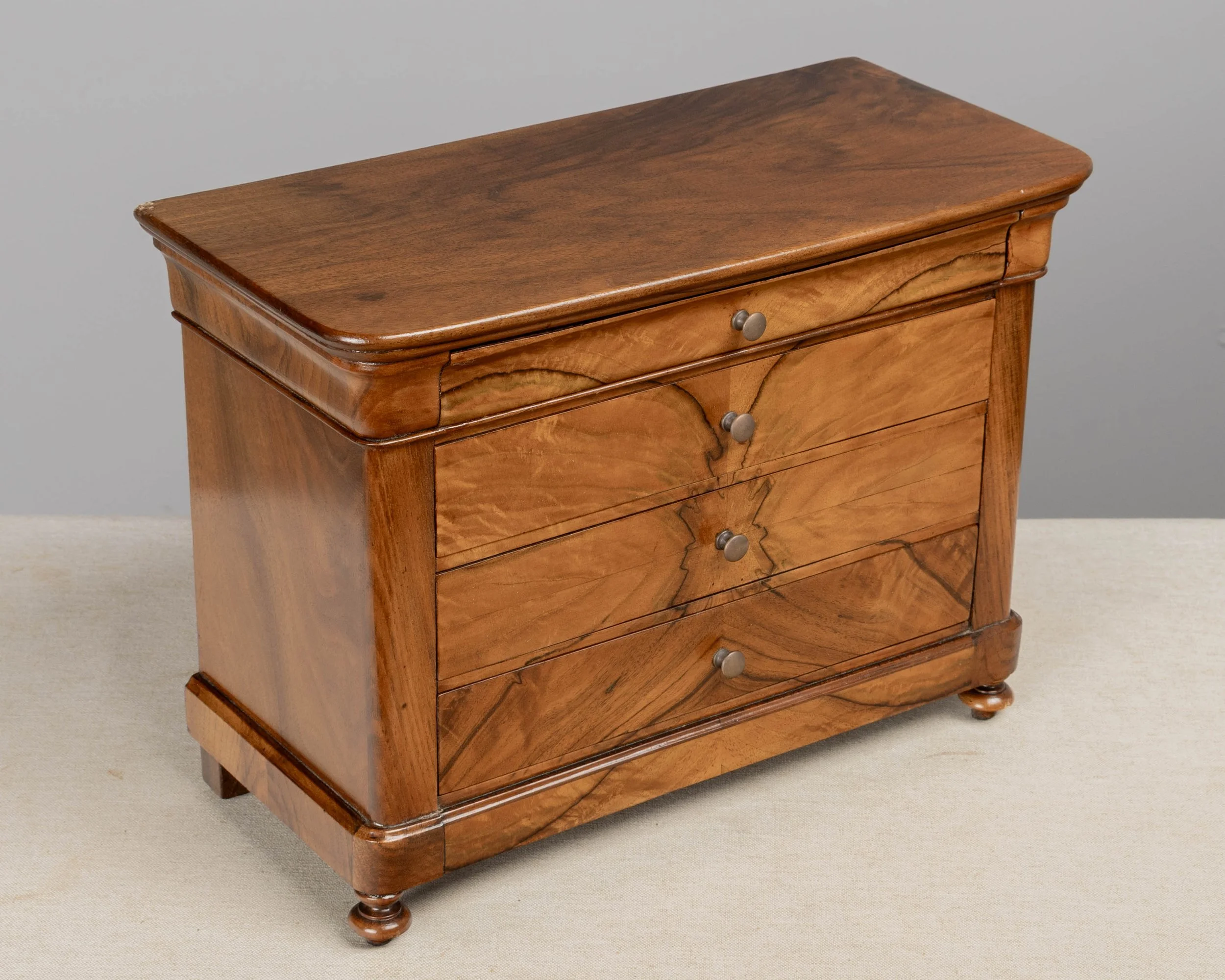 19th century French Louis Philippe Period miniature commode, or sample chest.