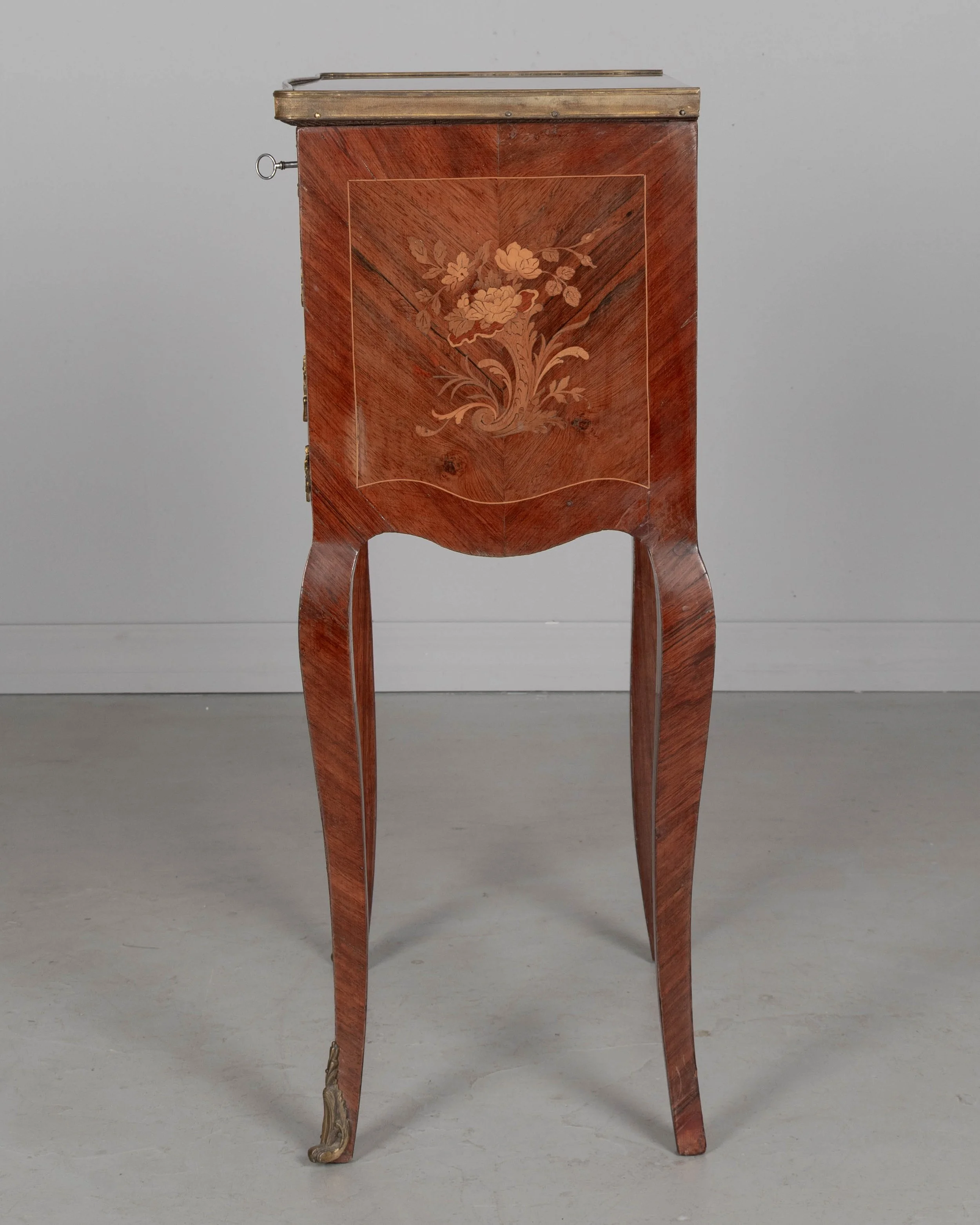 Louis XVI Style Marble Top Nightstand or Side Table