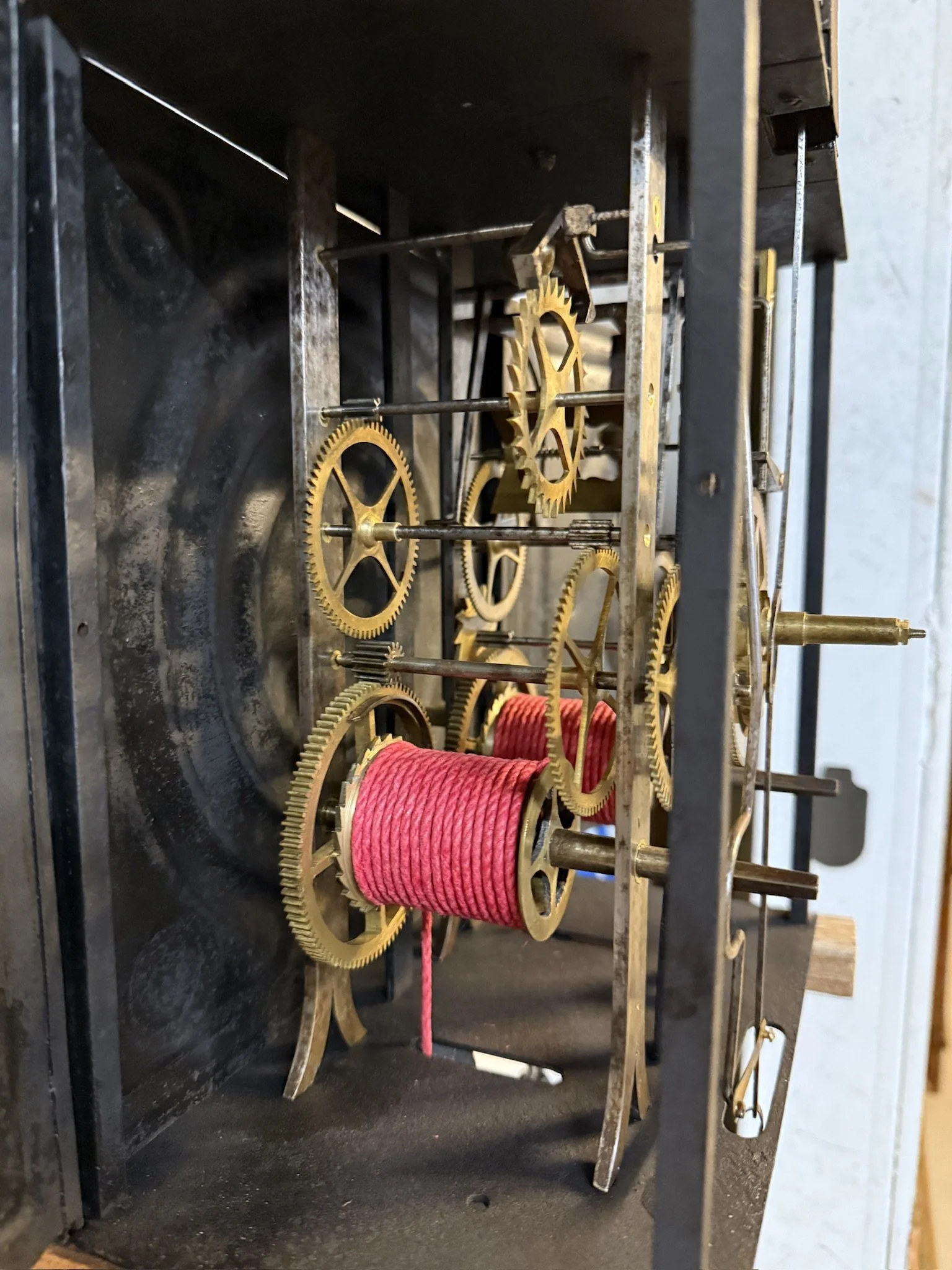 19th c. French Morbier Clock or Comtoise Movement