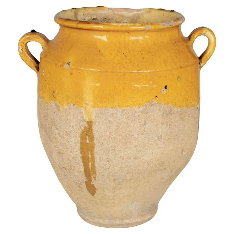 French Terracotta Vase or Pot à Confit