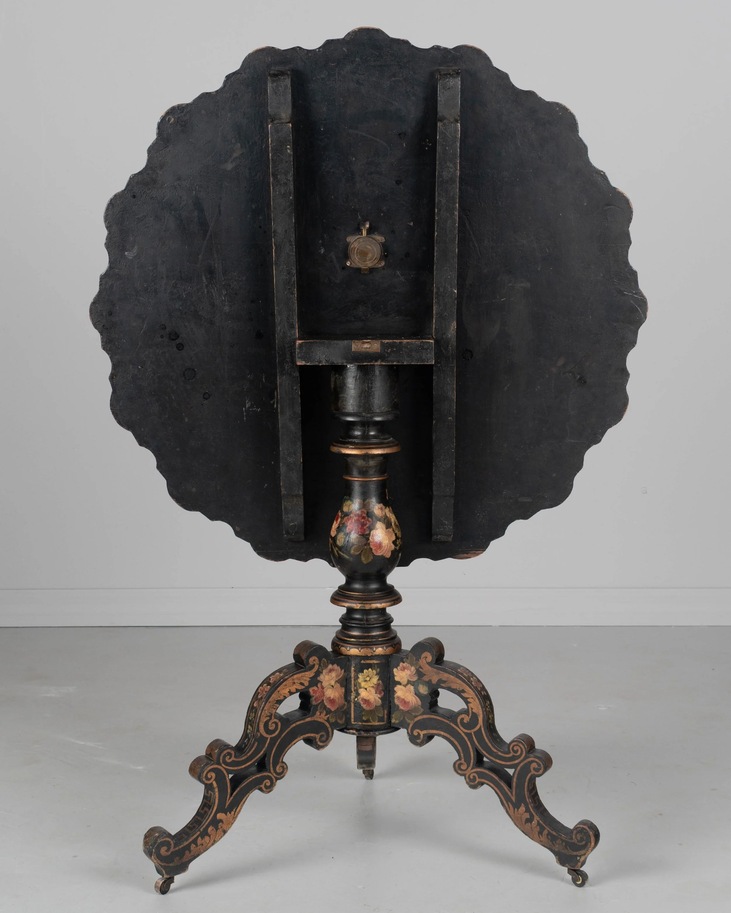 19th Century Napoleon III Lacquered Tilt-Top Table