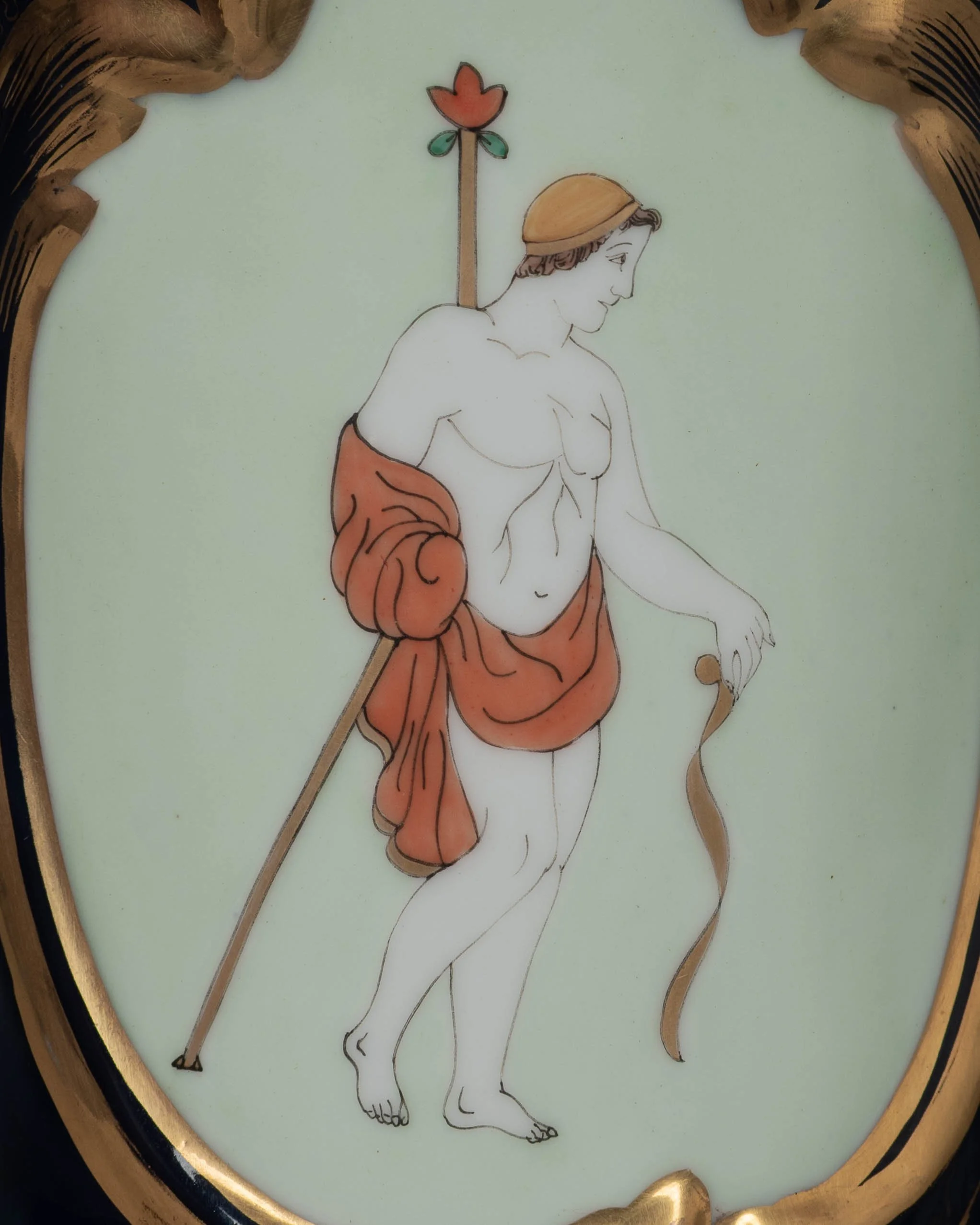 Pair of 19th Century French Vieux Paris Porcelain Lamps