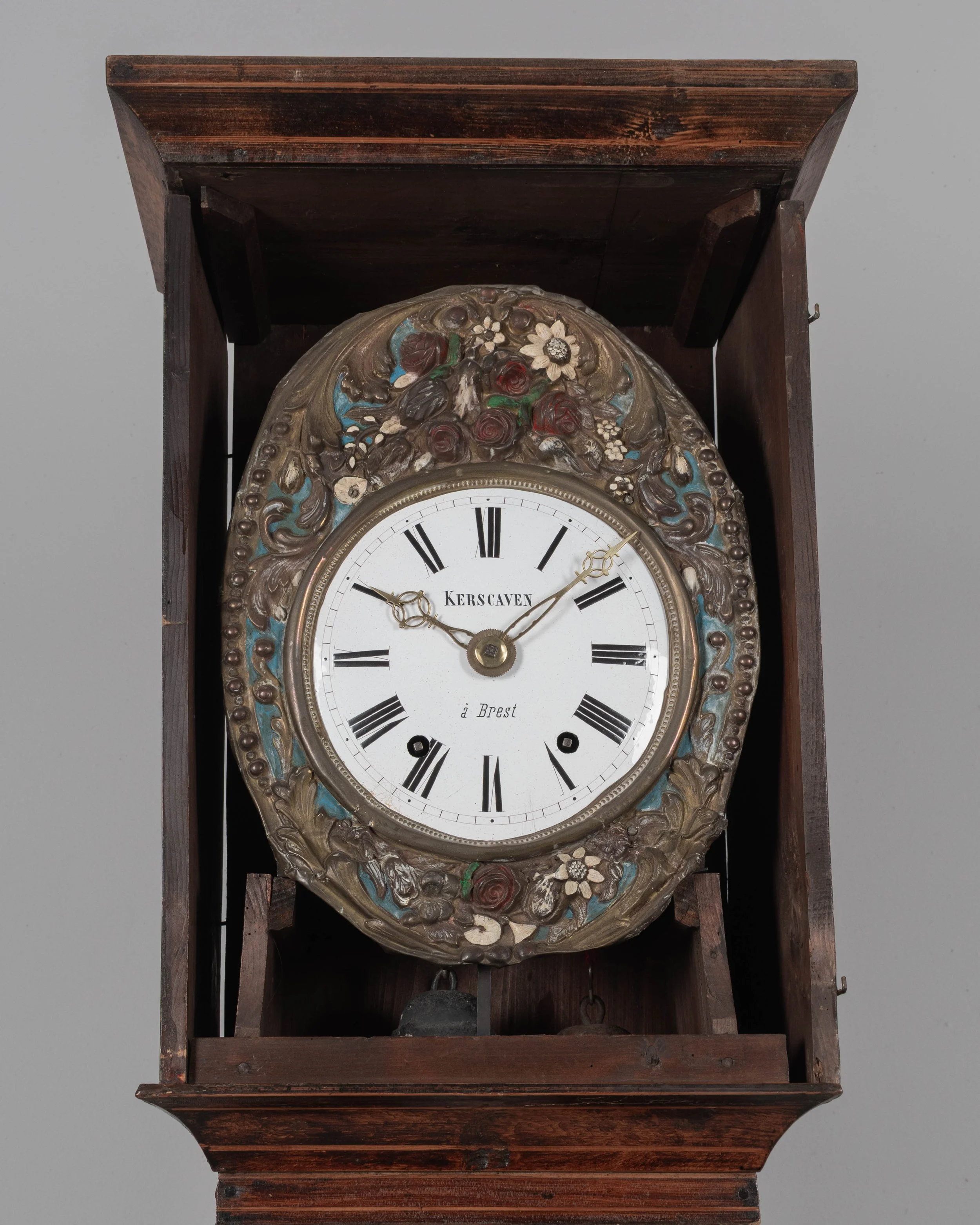 19th Century French Comtoise Grandfather Clock with Automated Pendulum