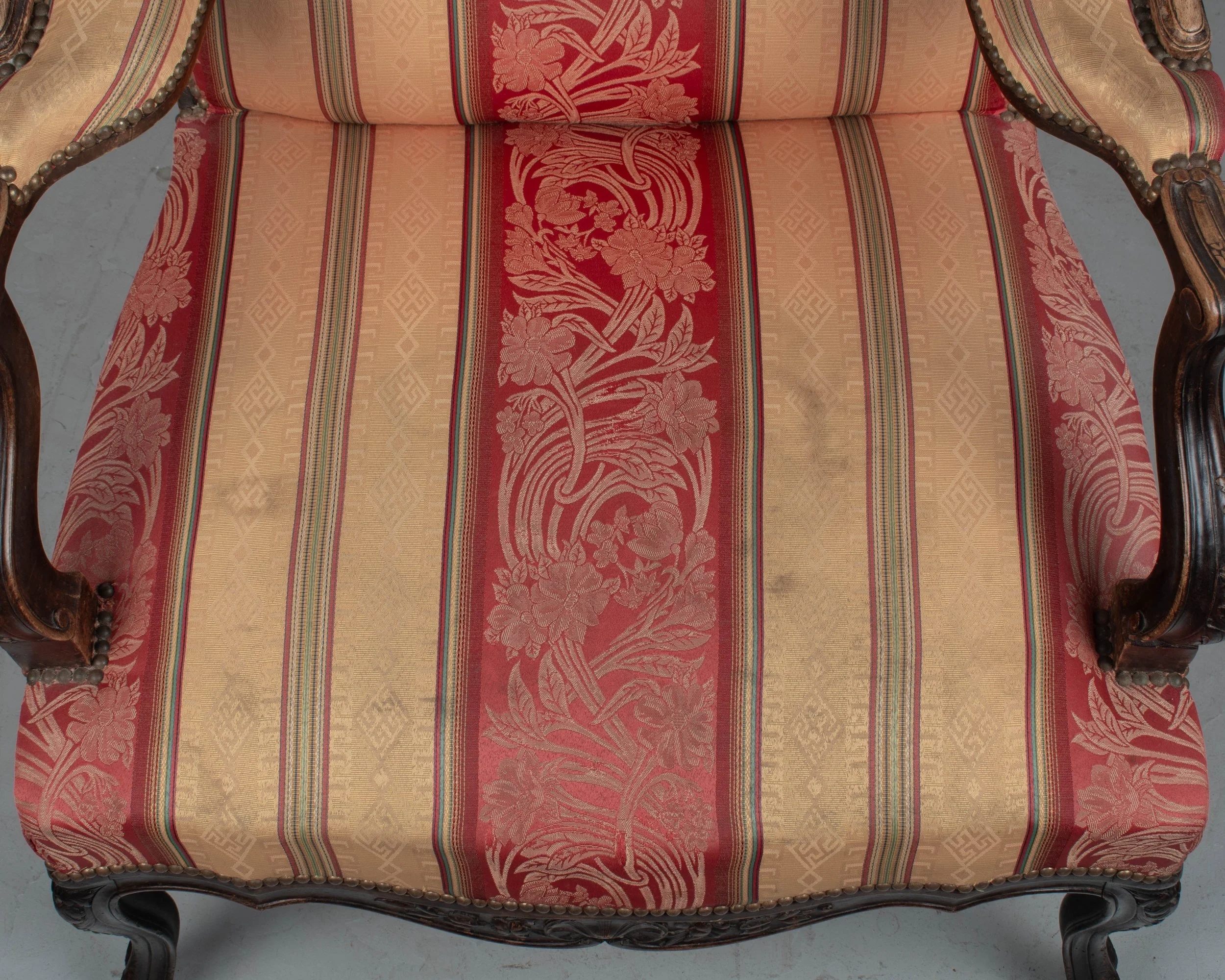 19th Century Louis XV Style Wingback Fauteuil or Armchair
