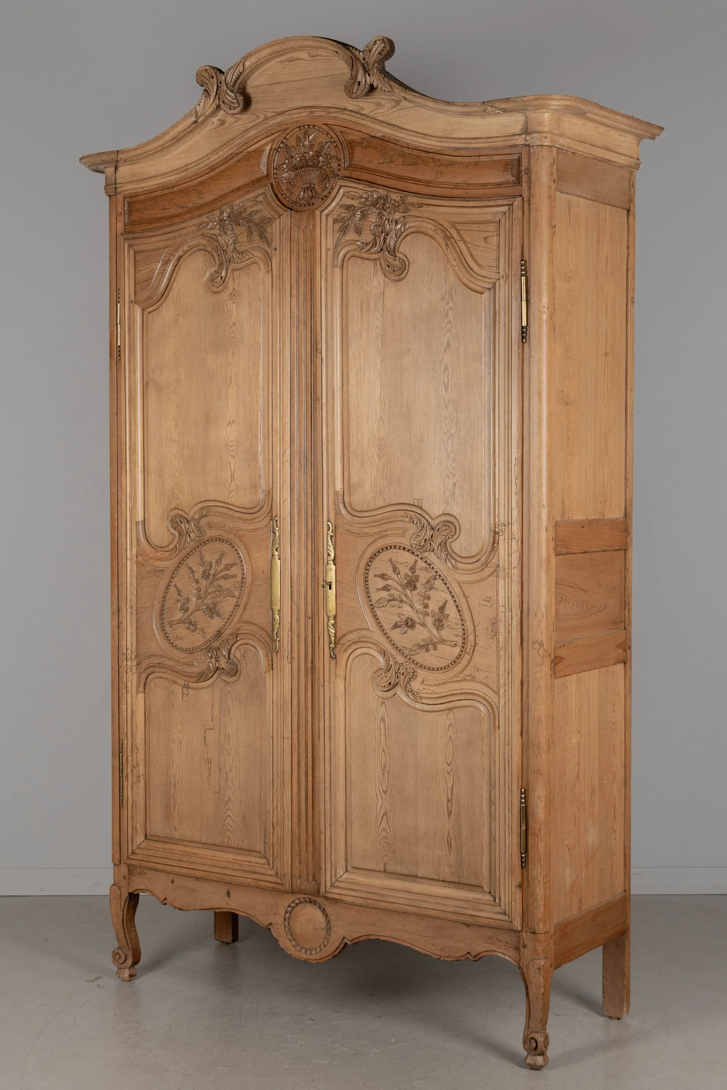 A 19th century Louis XV French Armoire Cauchoise from Caux in Normandy.