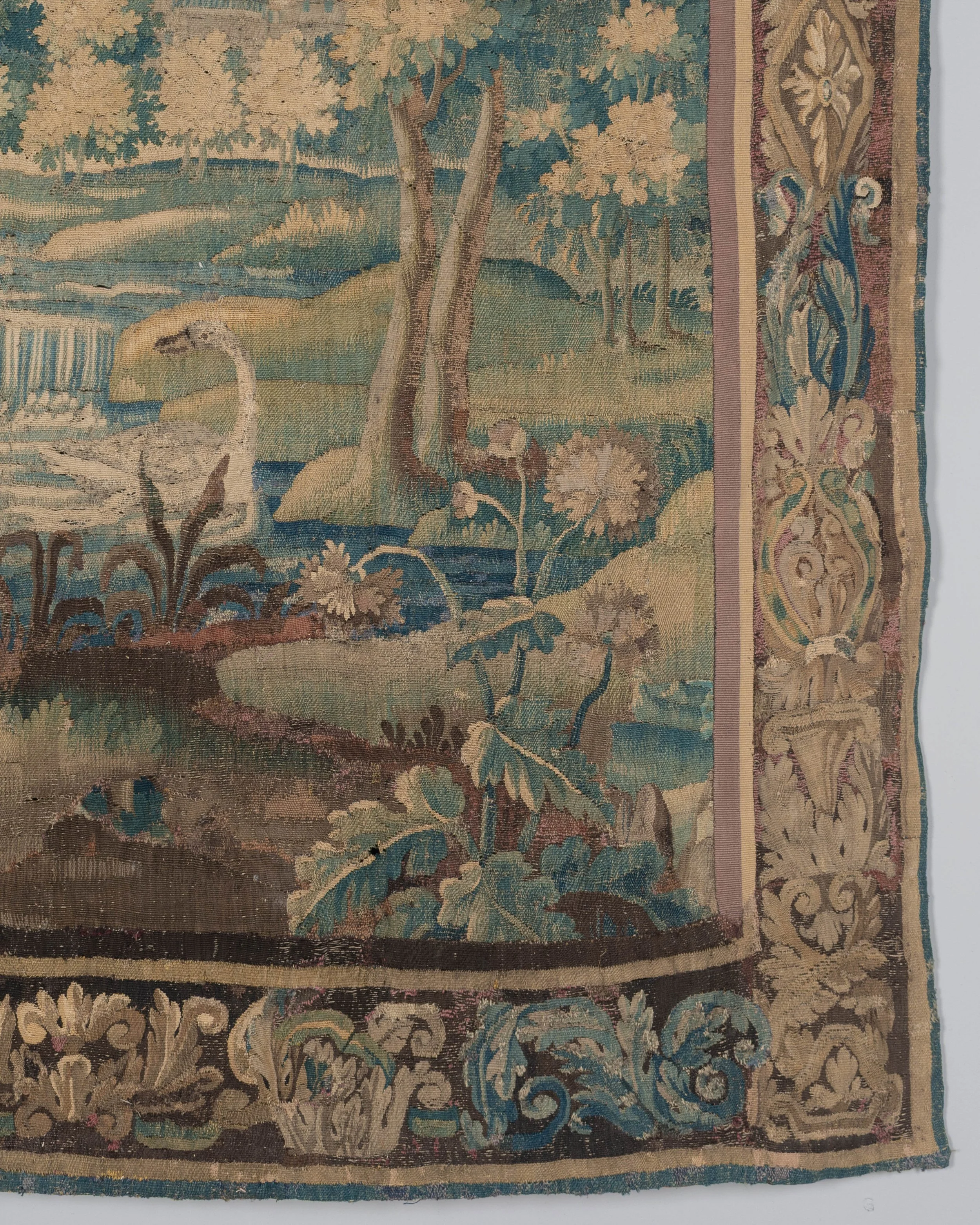 18th Century French Aubusson Verdure Tapestry