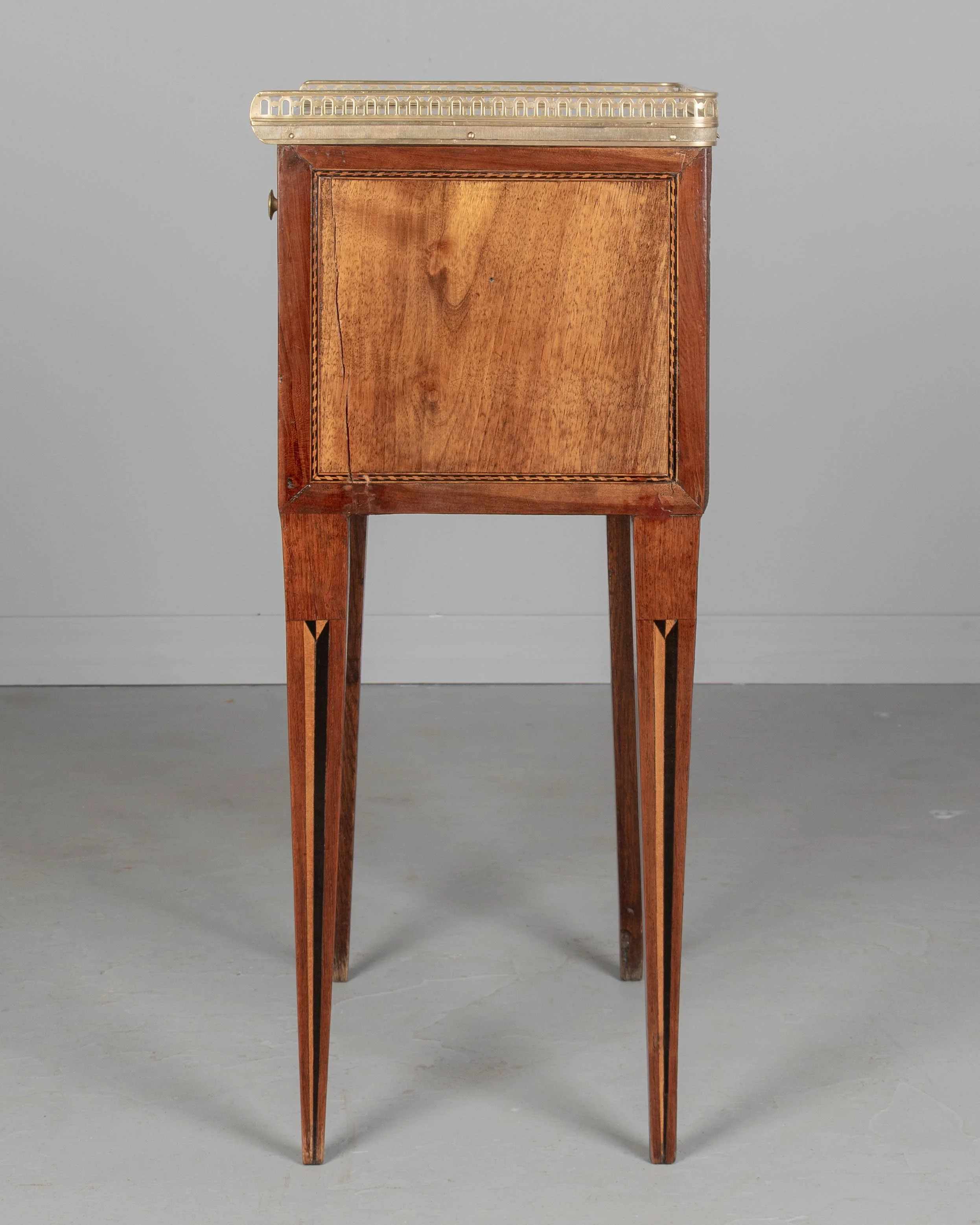 19th Century Louis XVI Style Marble Top Side Table