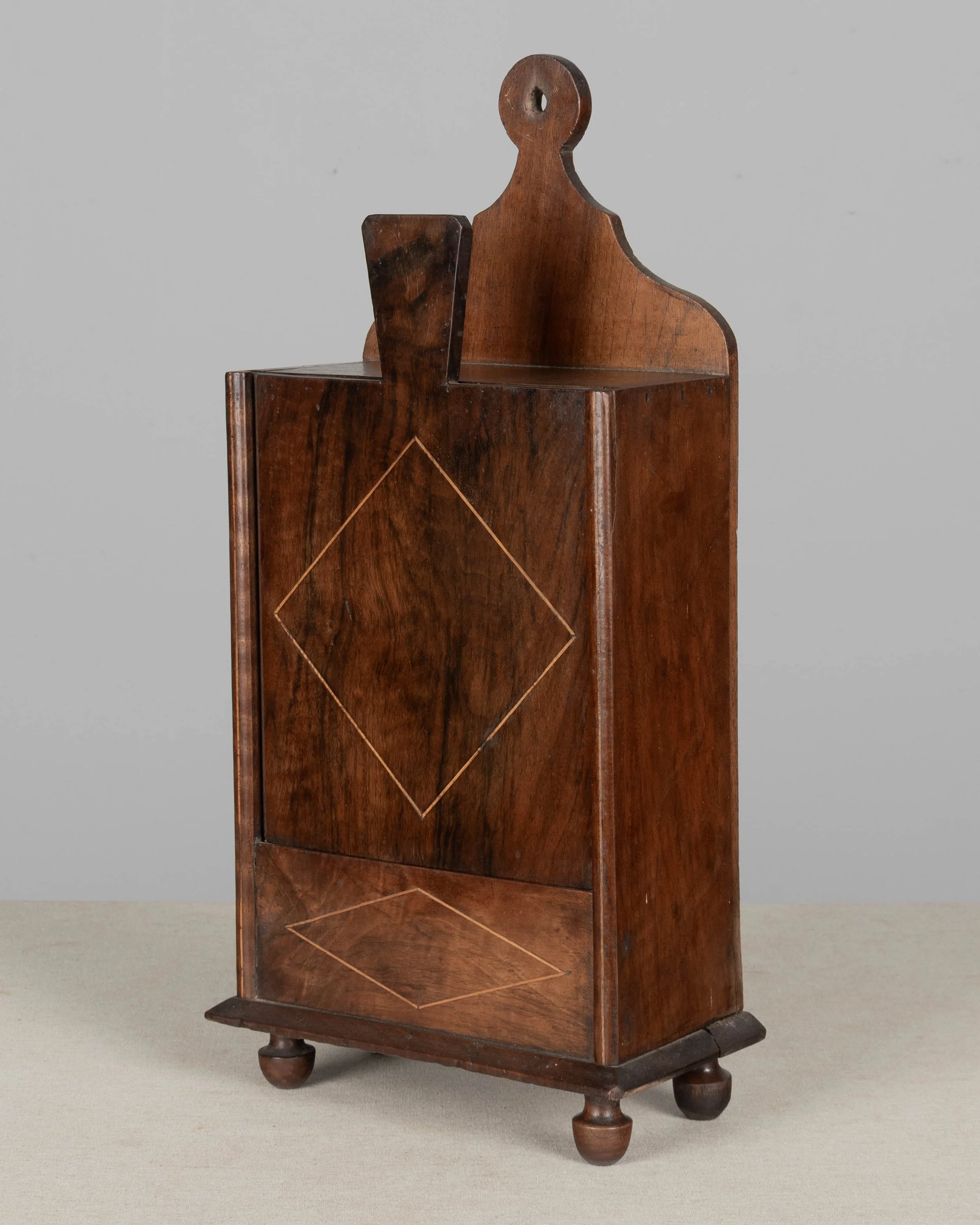 19th Century French Fariniere Box, Walnut Marquetry