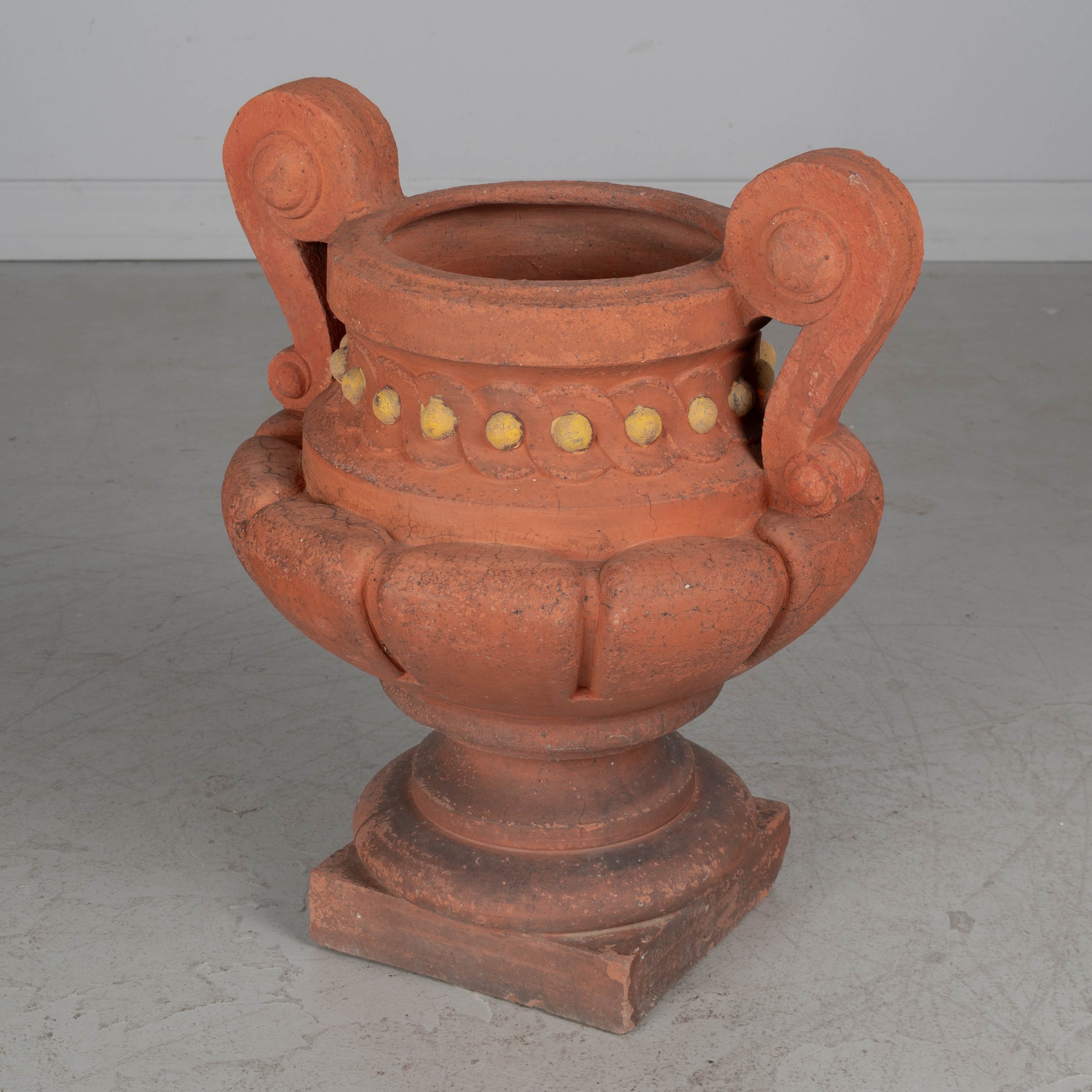 19th Century French Terracotta Garden Urn by Perrusson