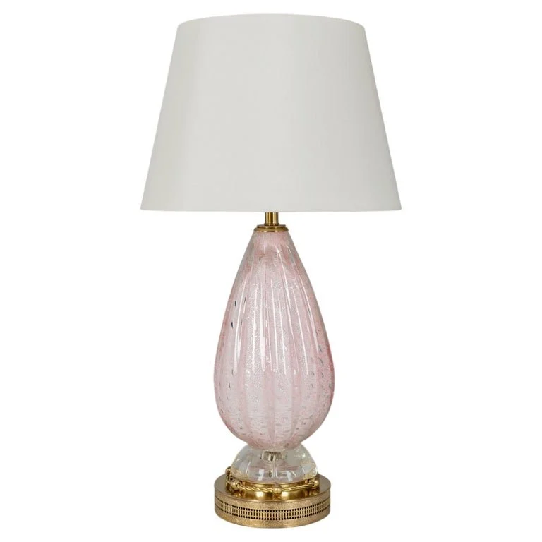Mid-Century Modern Murano Glass Lamp by Barovier & Toso, Italy, 1950s