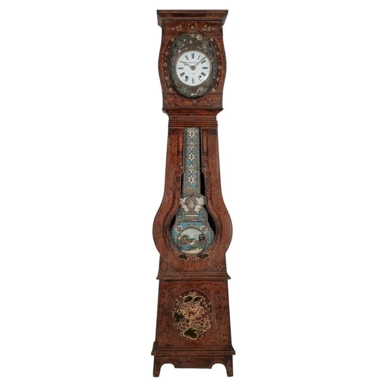 19th Century French Comtoise Grandfather Clock with Automated Pendulum