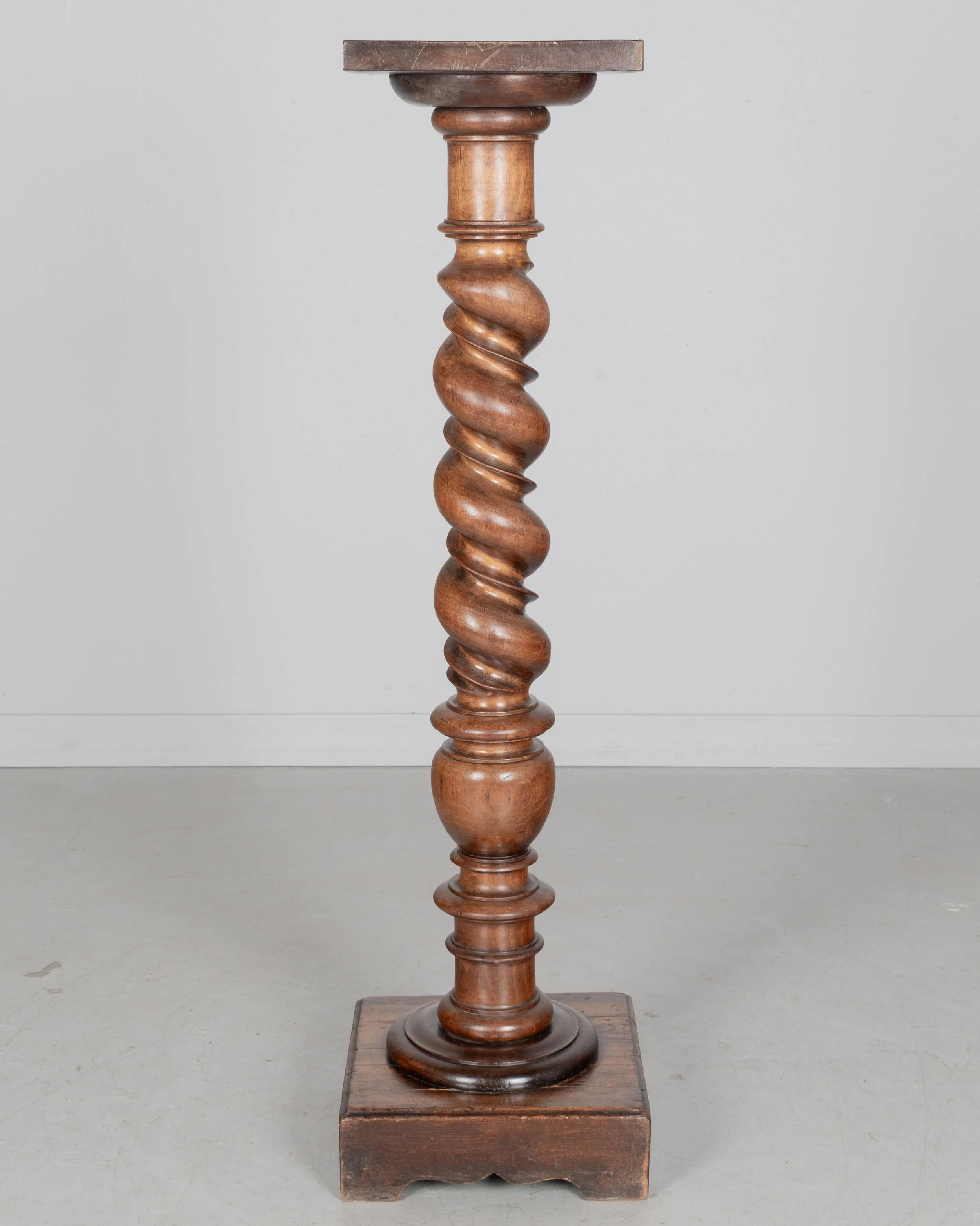 19th Century French Louis XIII Revival Barley Twist Column Pedestal