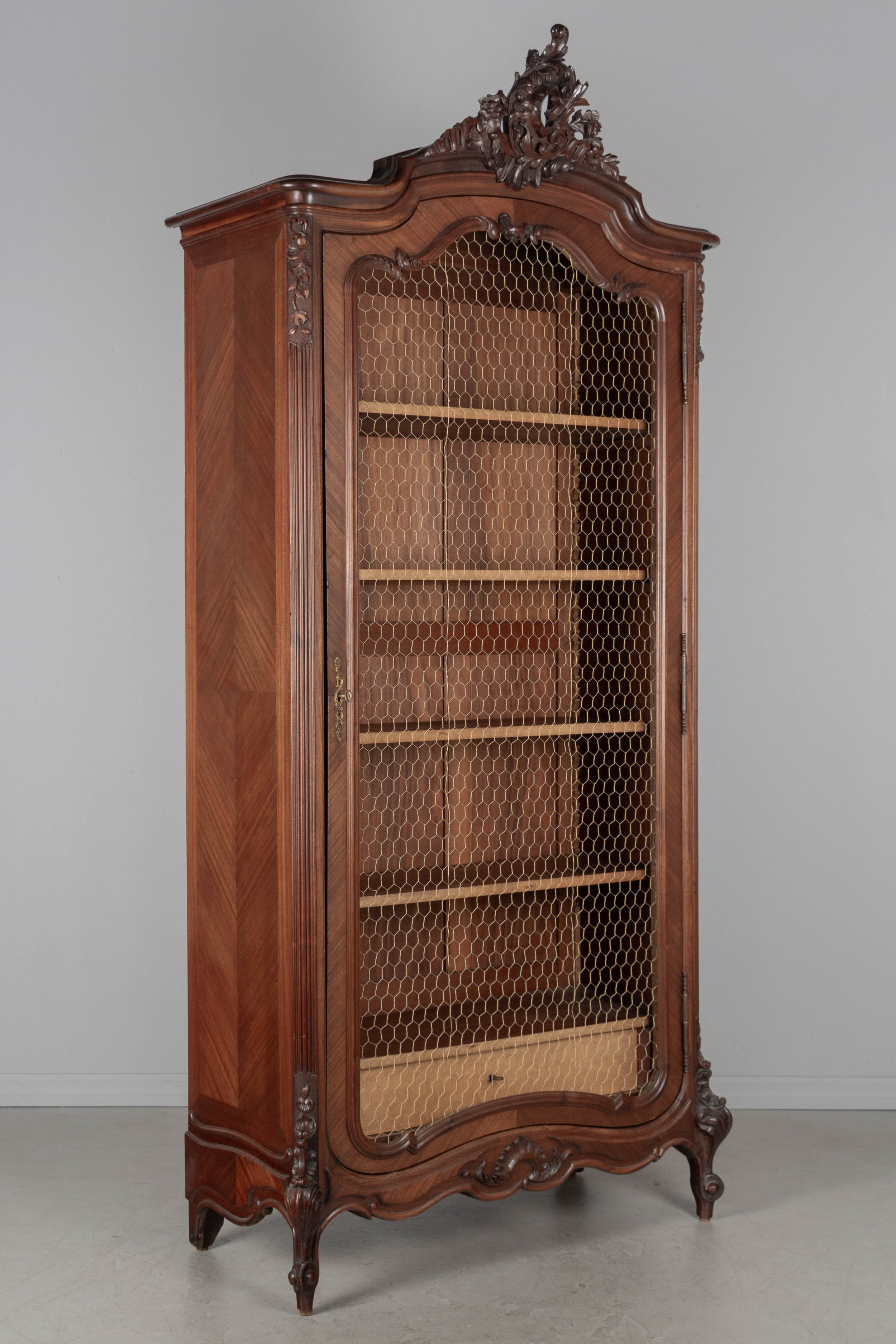 Louis XV Style French Mahogany Armoire