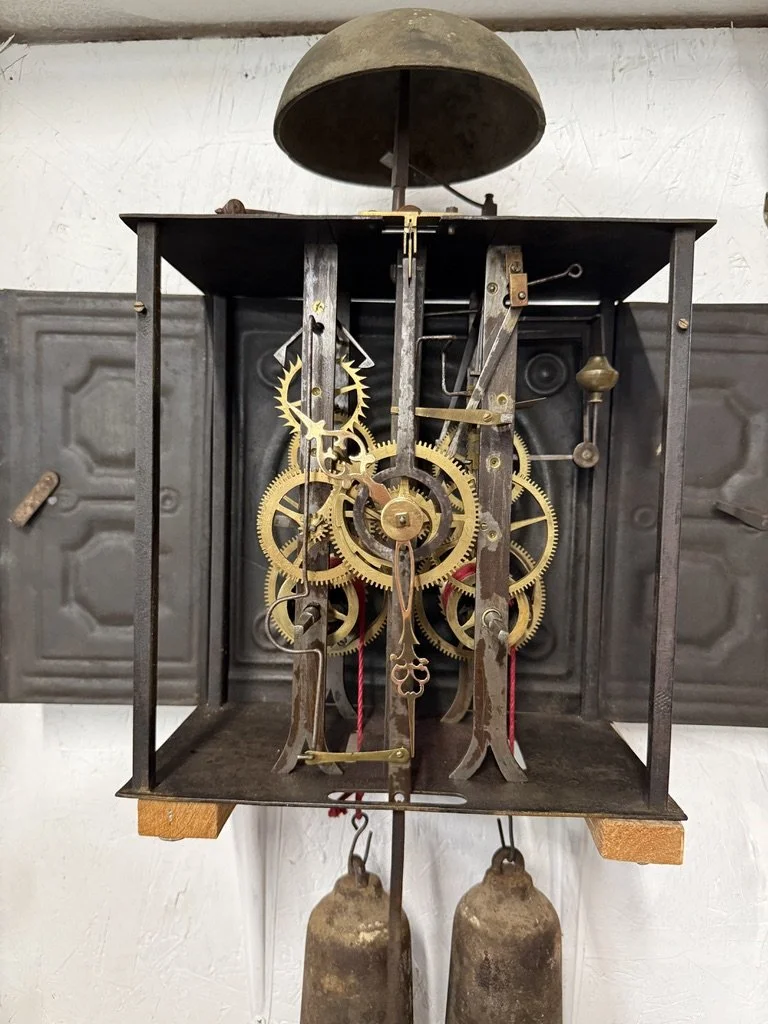 19th c. French Morbier Clock or Comtoise Mouvement
