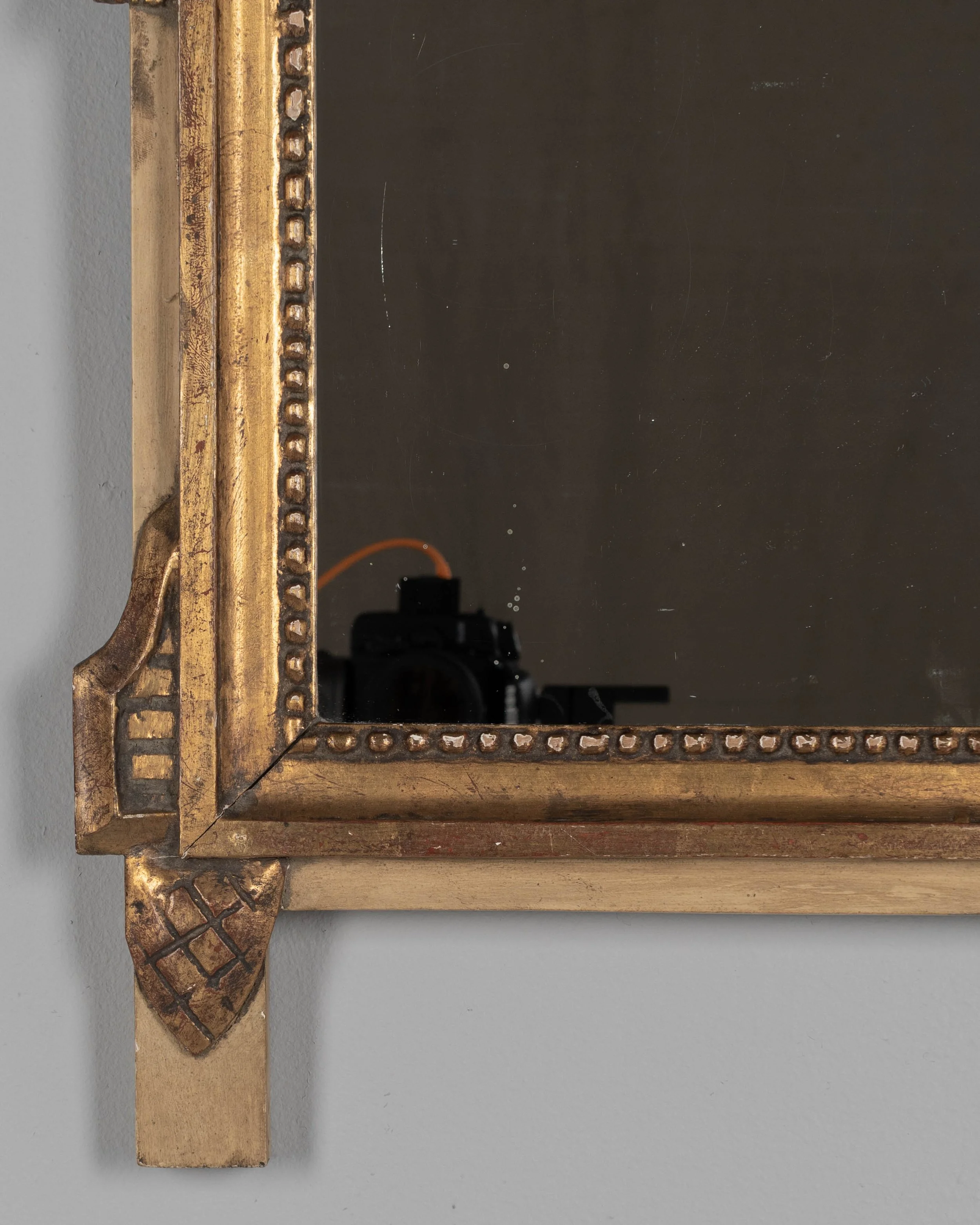 French Louis XVI Giltwood Bridal Mirror