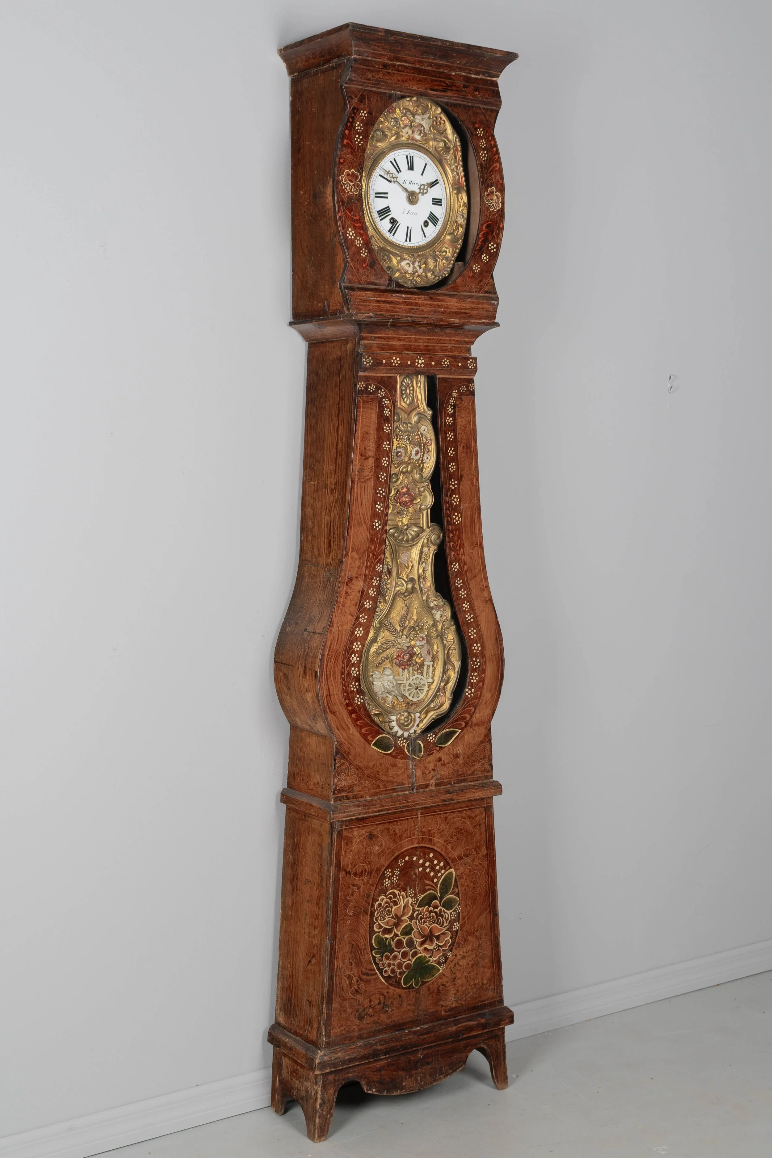 19th Century French Comtoise or Morbier Grandfather Clock