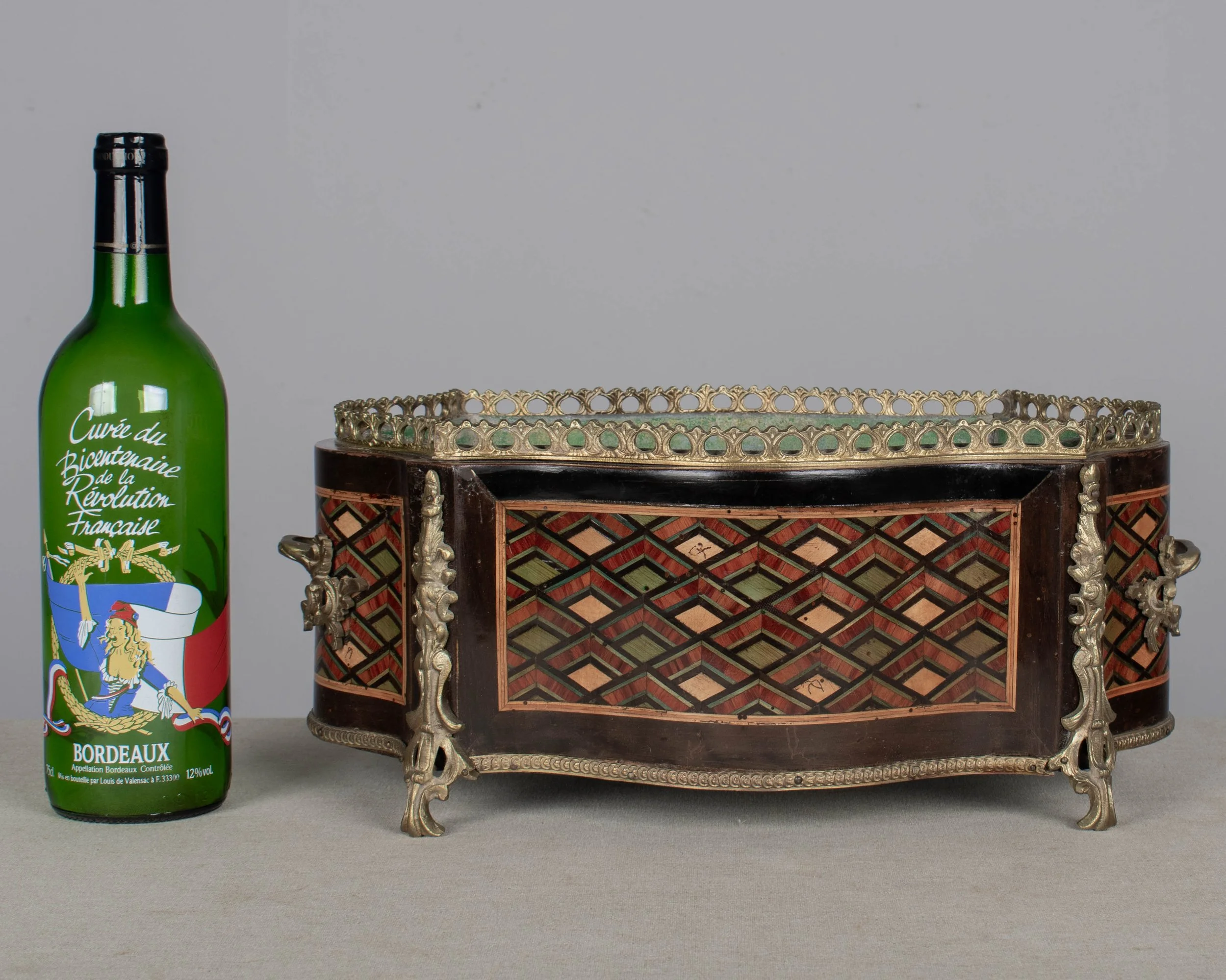 19th Century Napoleon III Marquetry Jardiniere or Planter