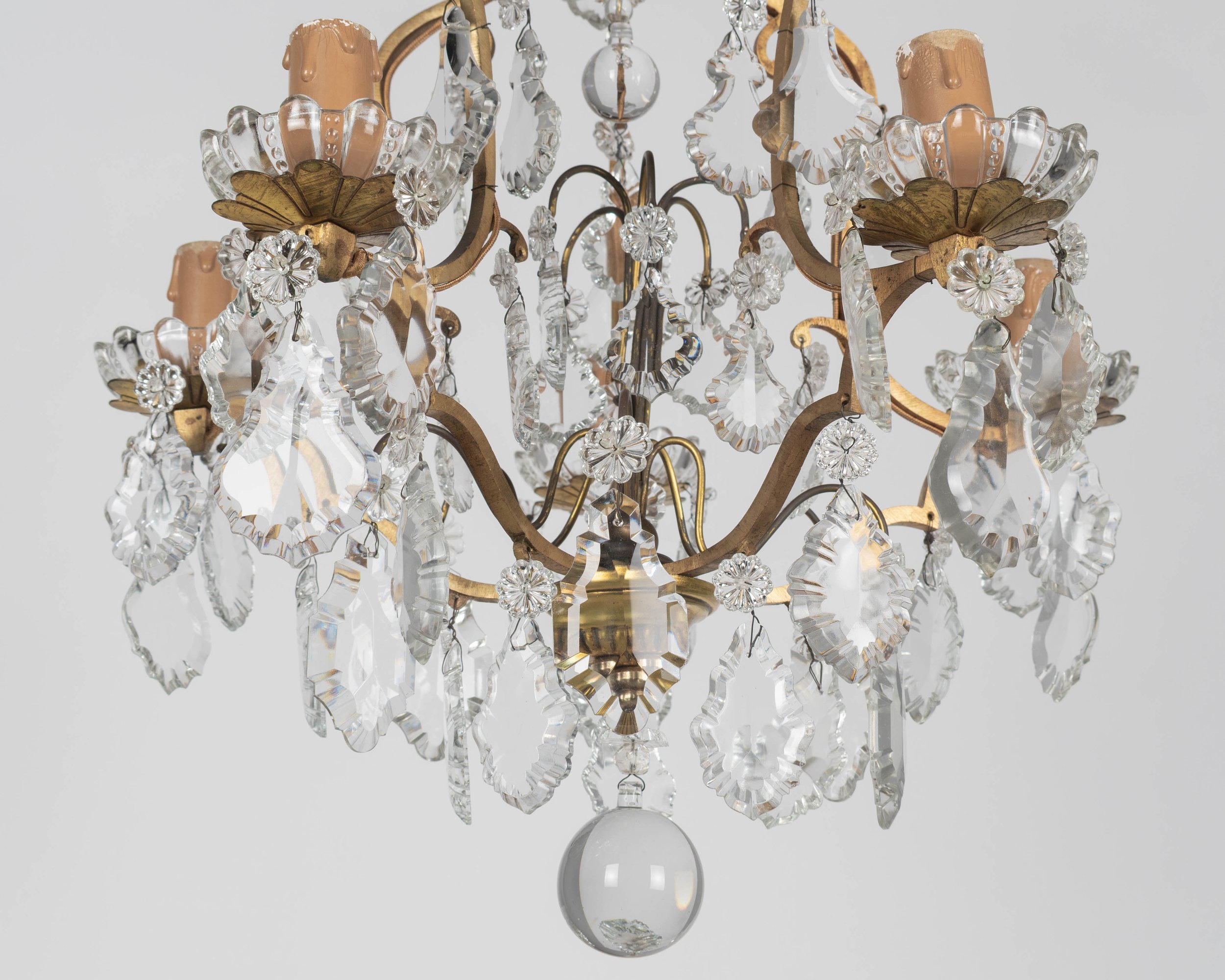 French Louis XV Style Crystal Chandelier