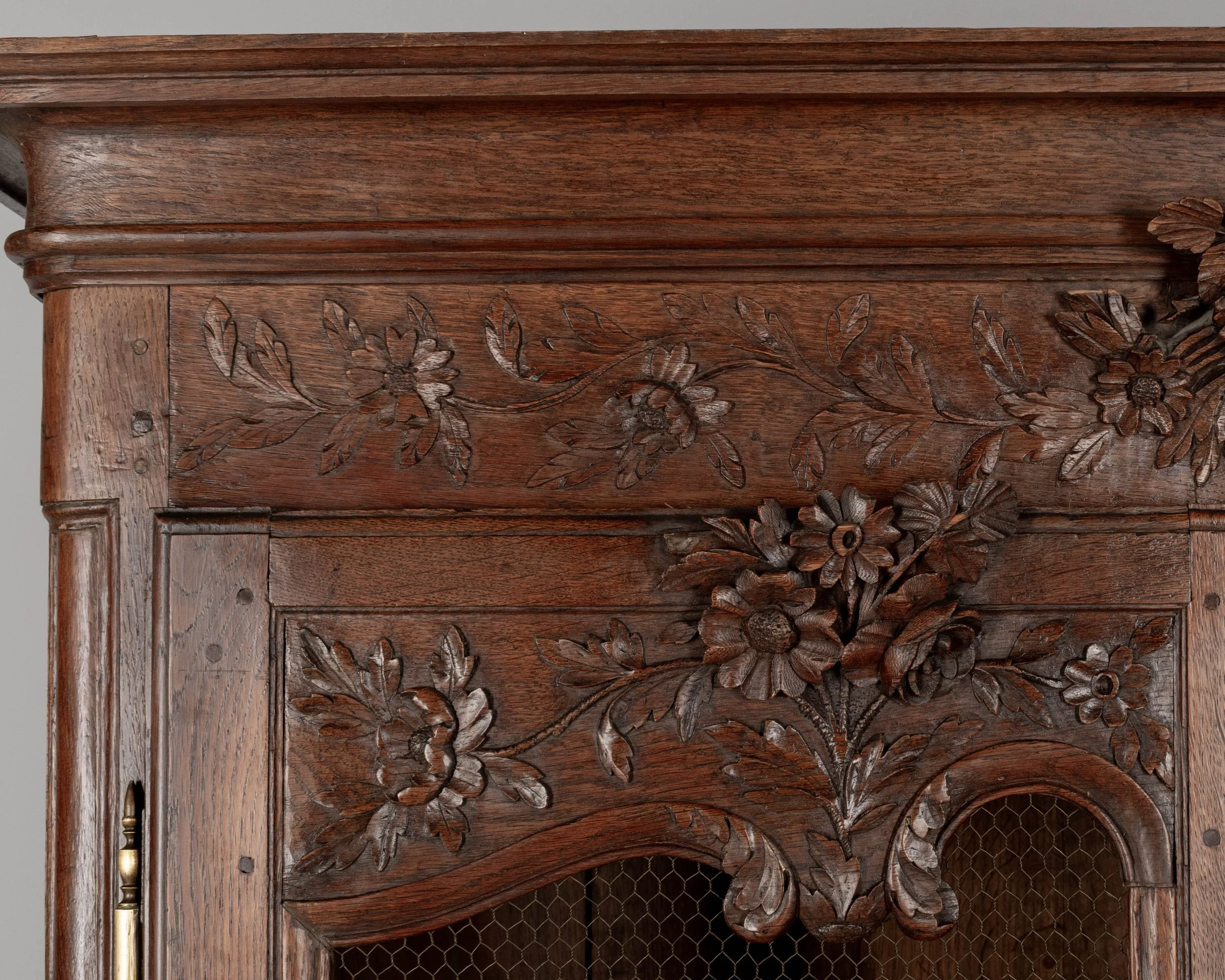 A 19th century Louis XV style Country French armoire, or display cabinet from Normandy.