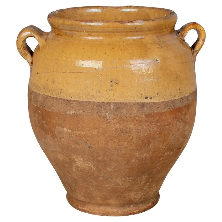 French Terracotta Pot à Confit 10.25"High