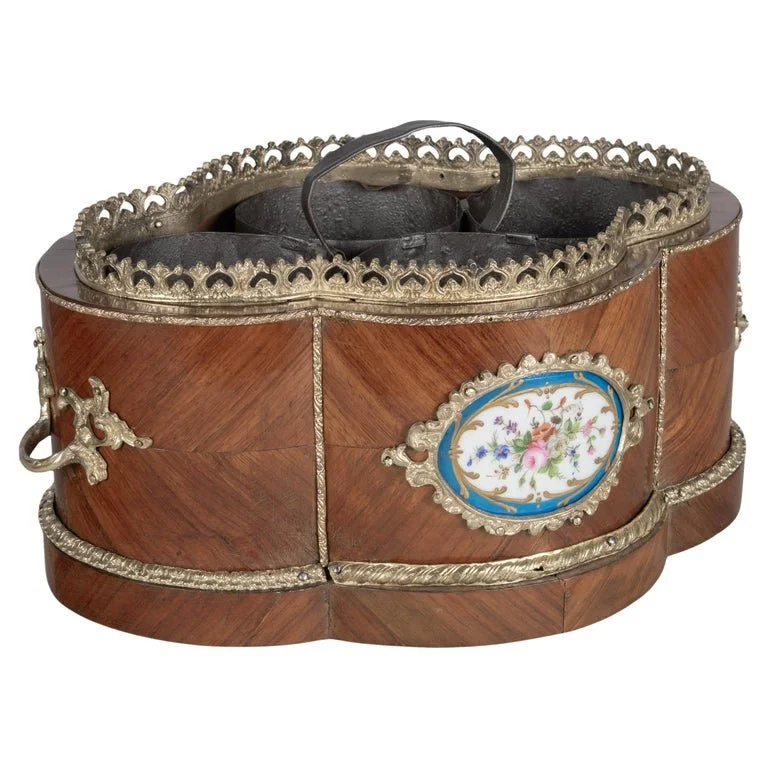 Napoleon III Jardiniere with Sèvres Porcelain c. 1900