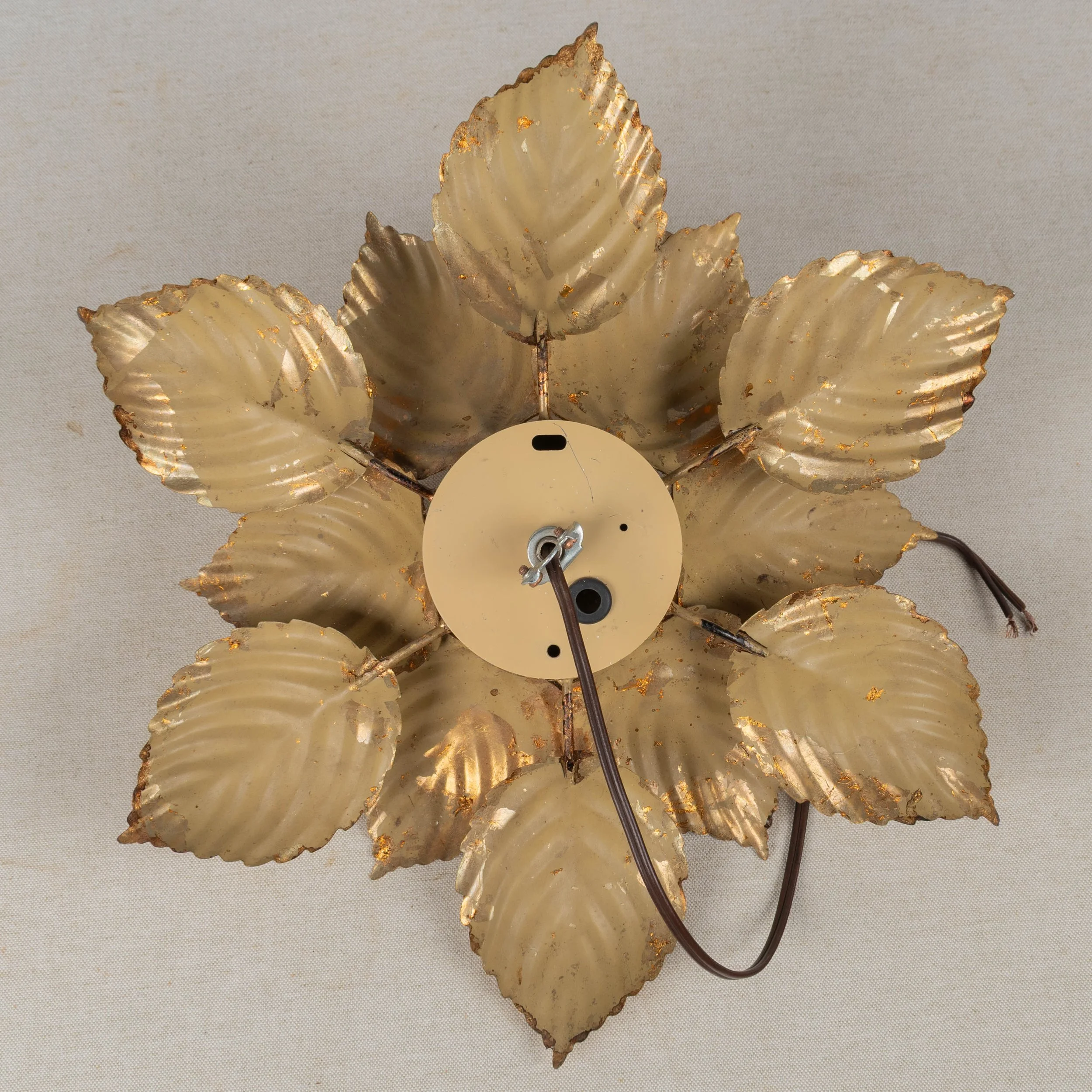 Gilt Tôle Ceiling Light or Wall Sconce