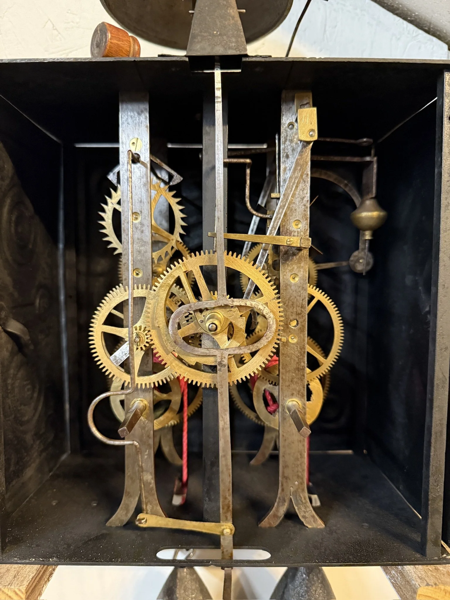 19th c. French Morbier Clock or Comtoise Movement