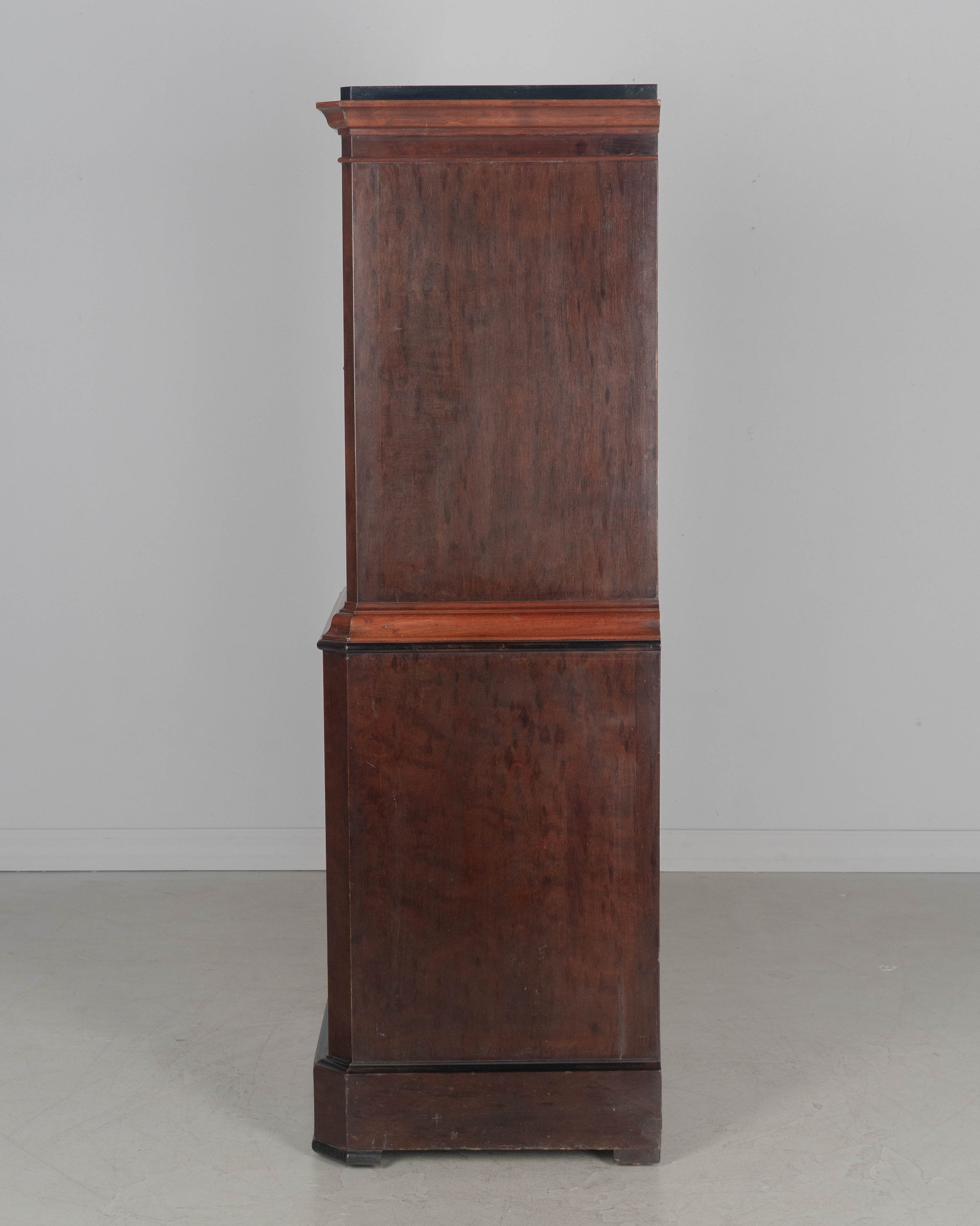 19th Century Napoleon III French Mahogany Vitrine
