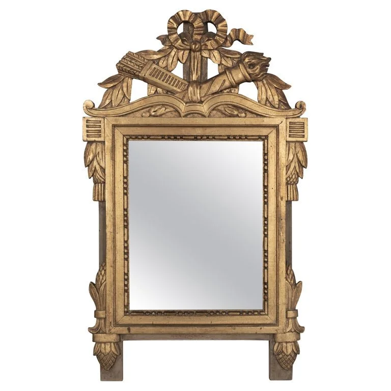 French Louis XVI Style Gilded Mirror