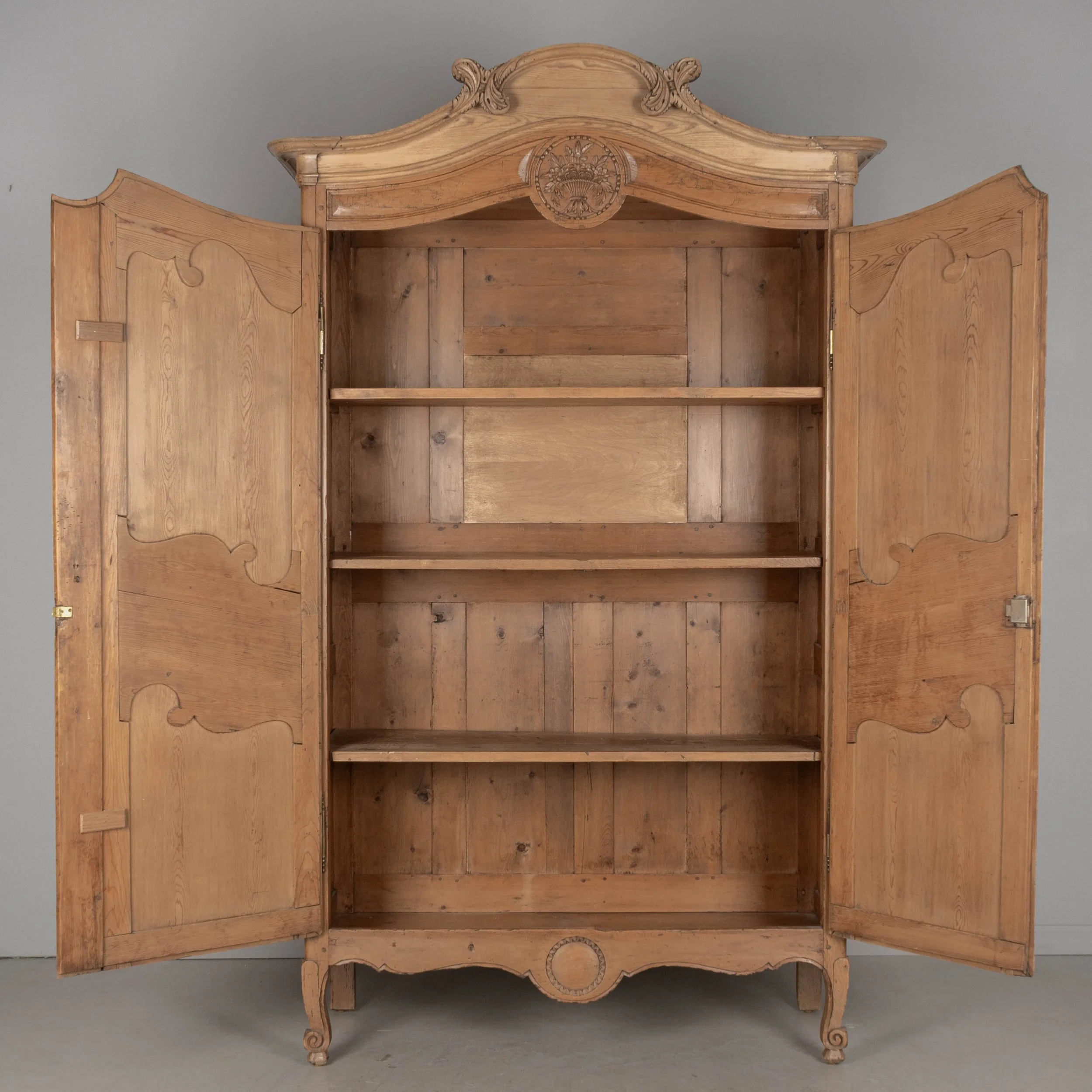 A 19th century Louis XV French Armoire Cauchoise from Caux in Normandy.