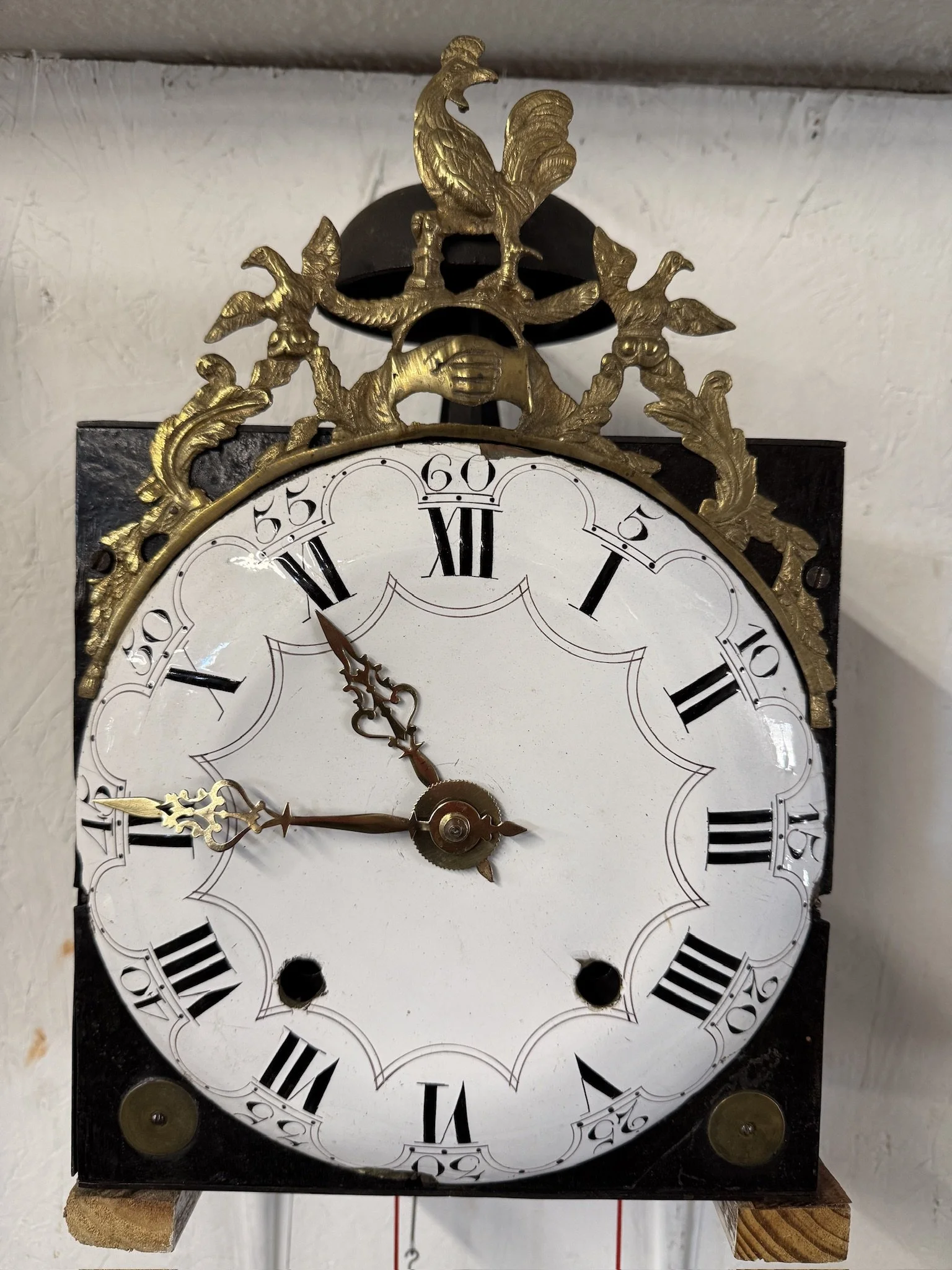 19th c. French Morbier Clock or Tall Case Movement