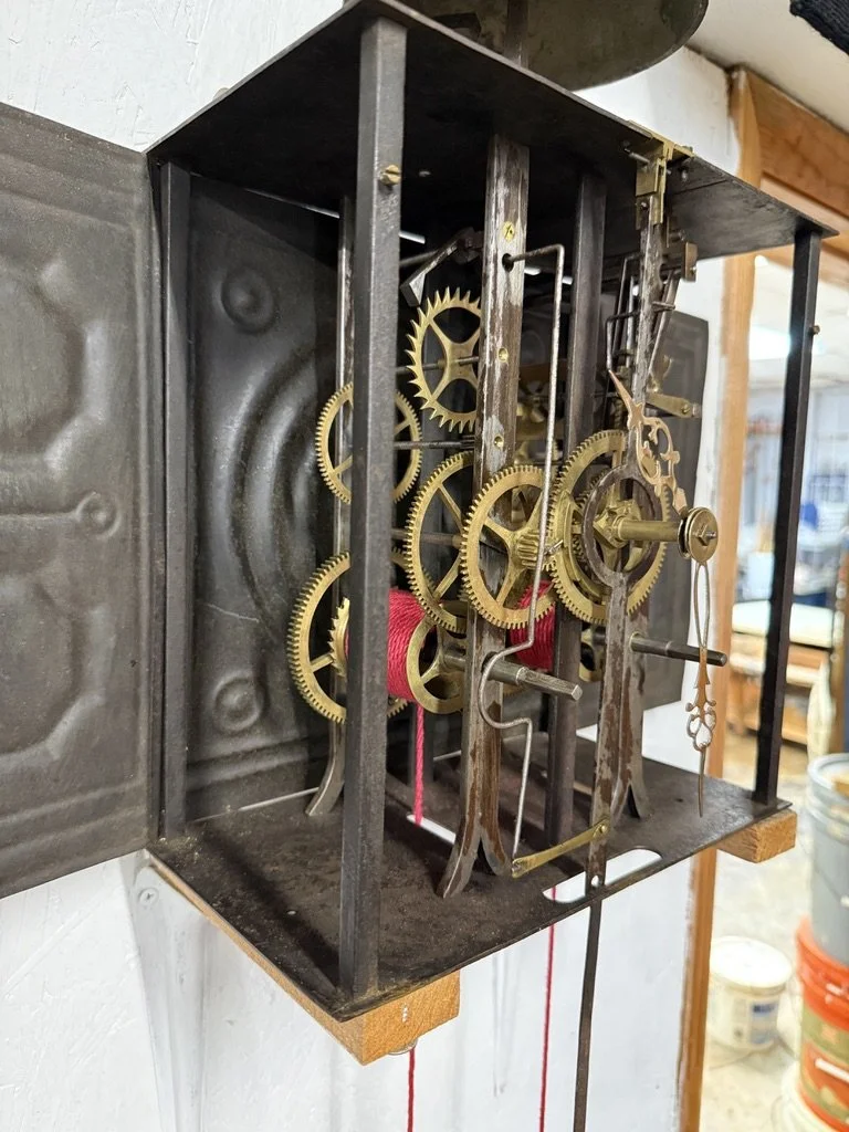 19th c. French Morbier Clock or Comtoise Mouvement