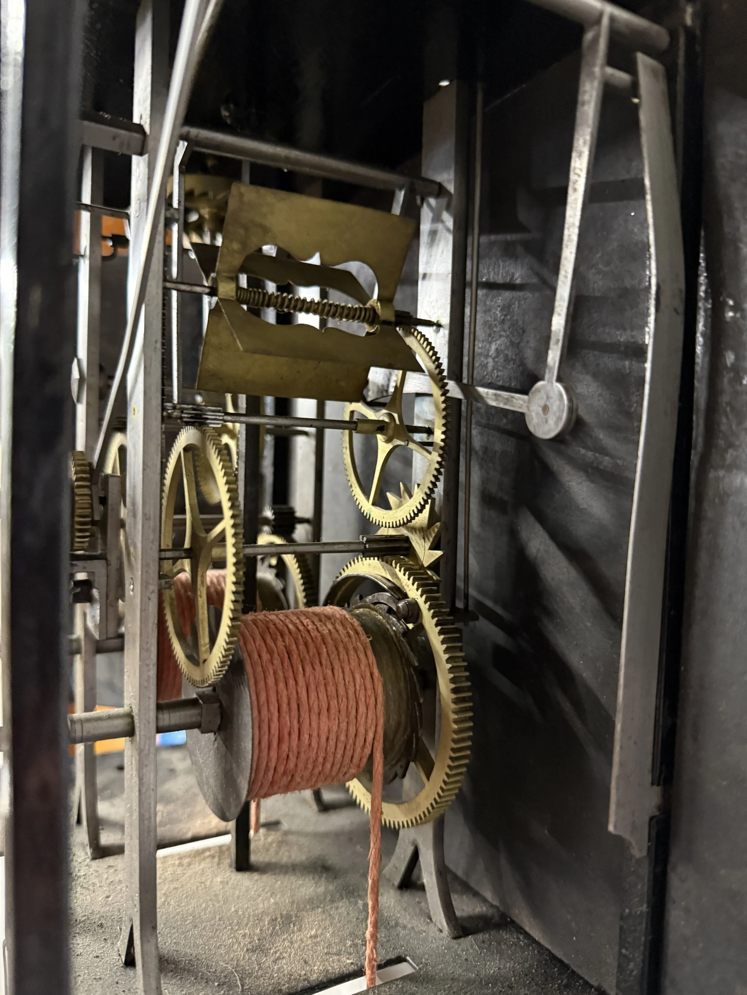 19th c. French Morbier Clock or Comtoise Movement