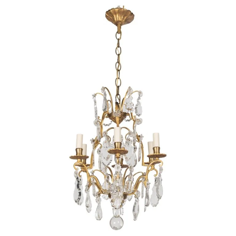 French Louis XV Style Crystal Chandelier