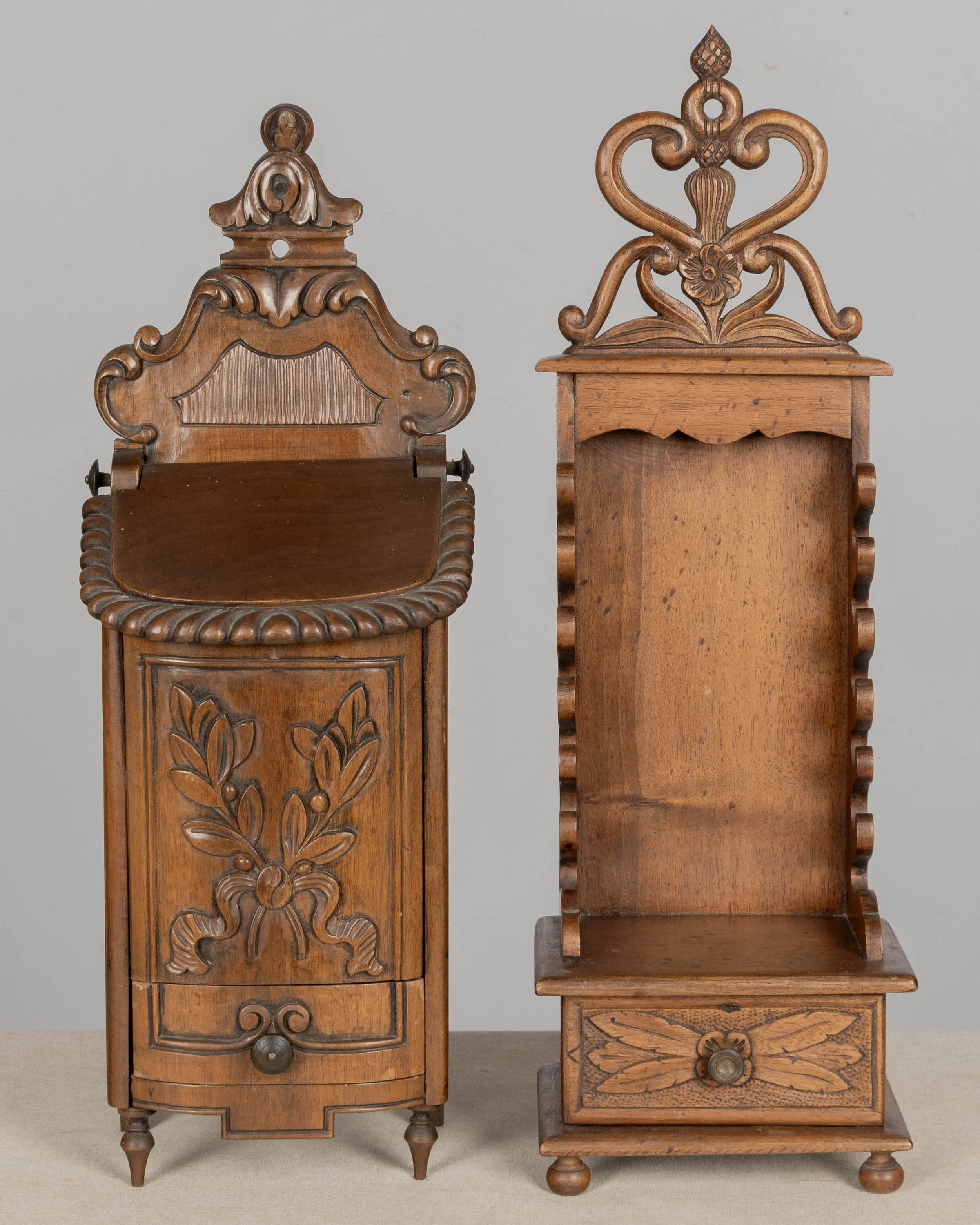 A set of two French Provencal decorative boxes