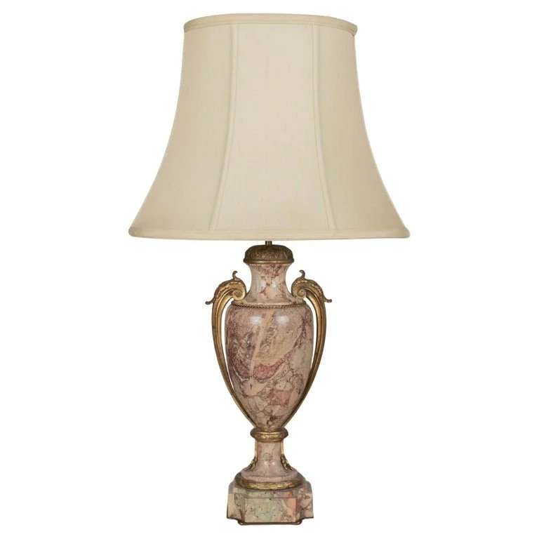 French Marble and Ormolu Table Lamp