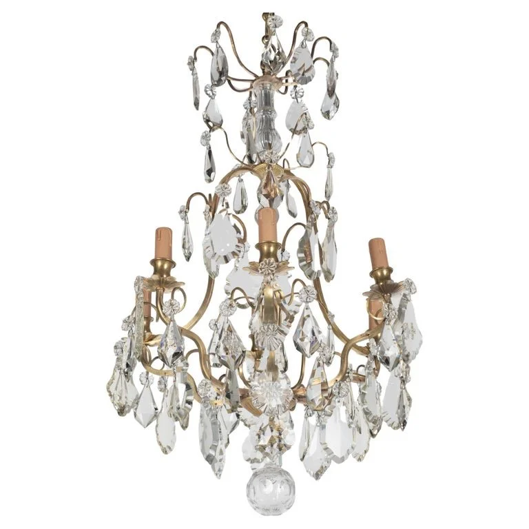 French Louis XV Style Crystal Chandelier