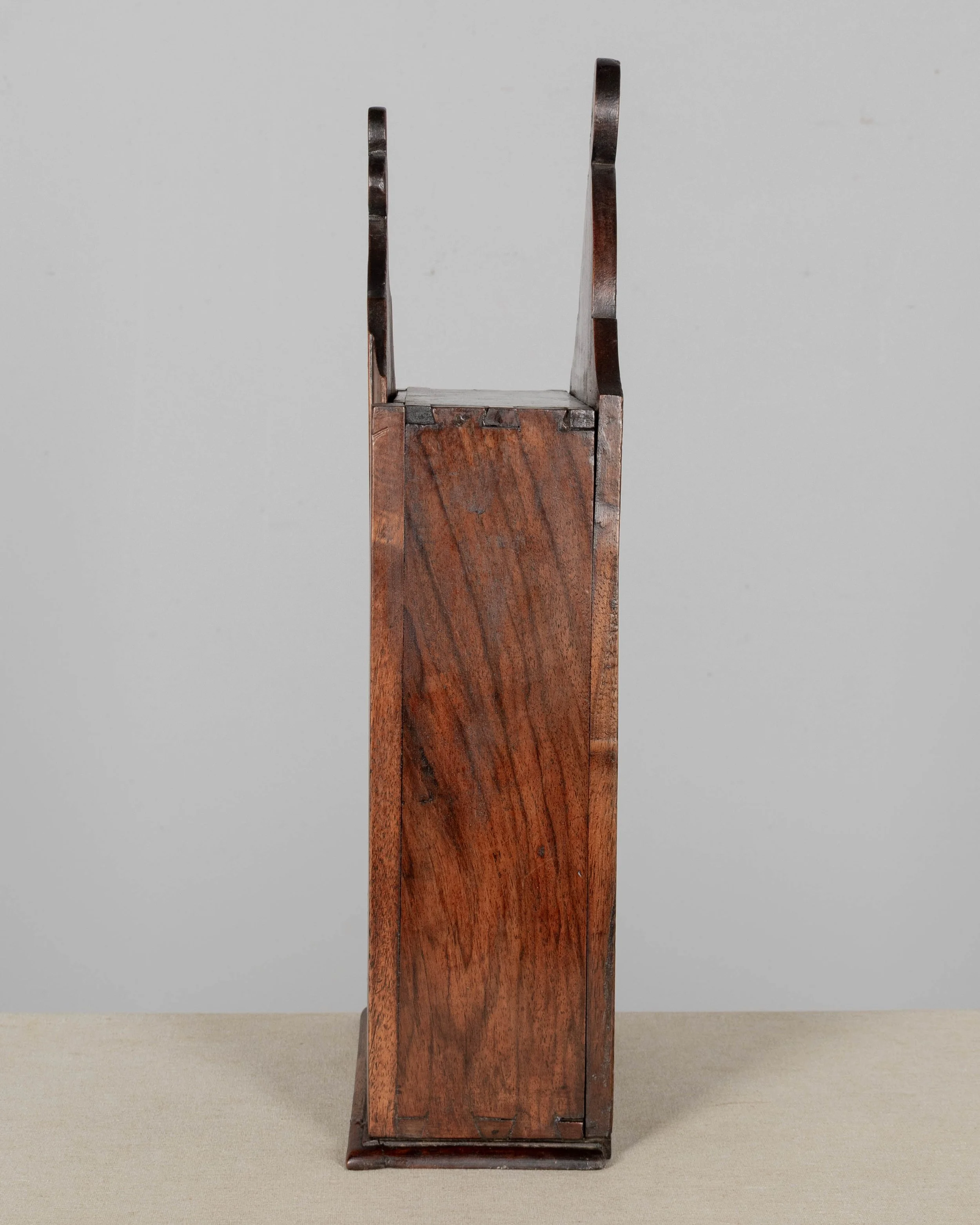 19th Century French Fariniere Box, Hand-Carved Walnut, Circa 1850