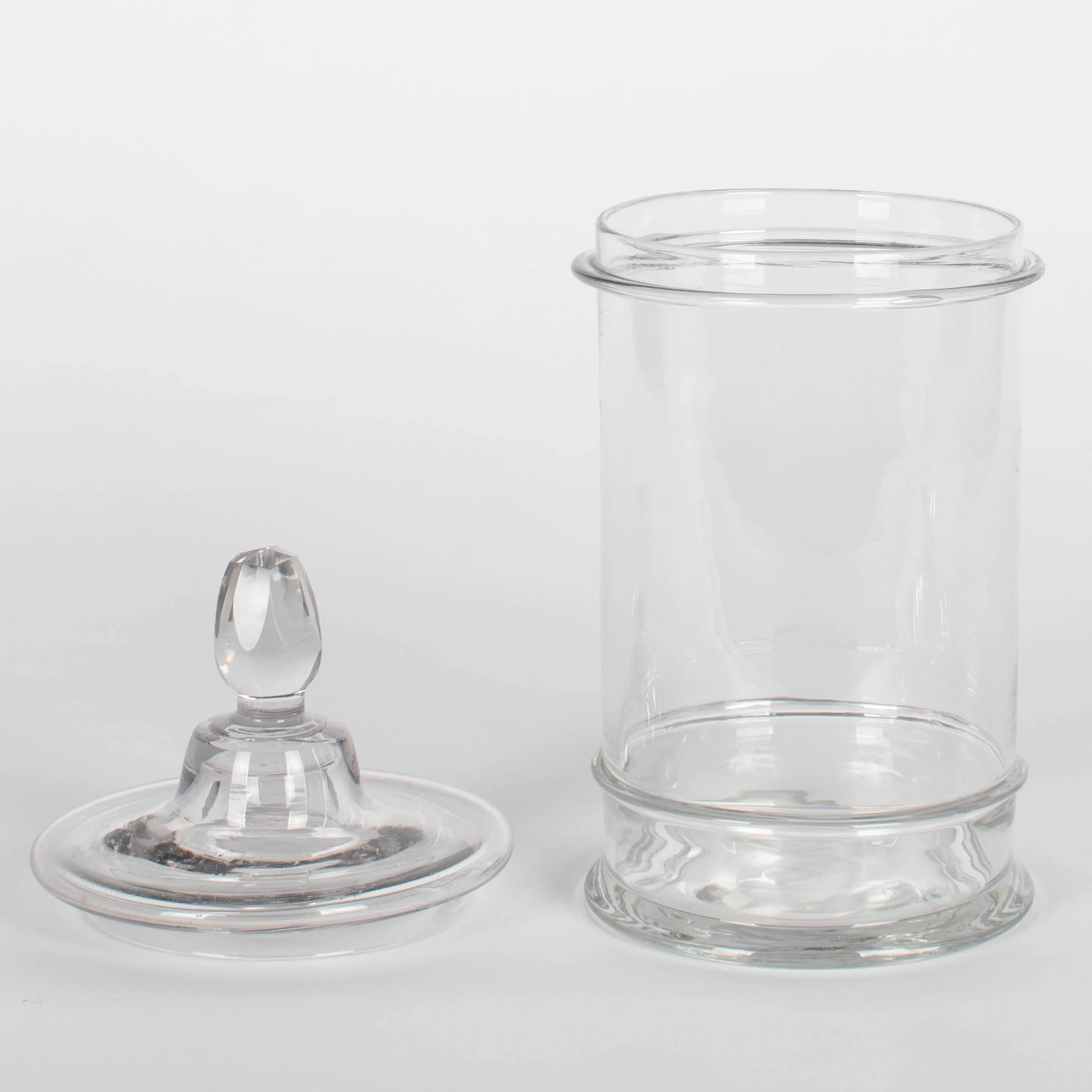 French Glass Apothecary Jars or Canisters