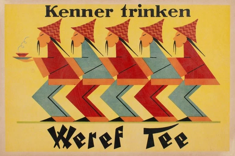 Weref Tee Original Art Deco German Advertising Poster