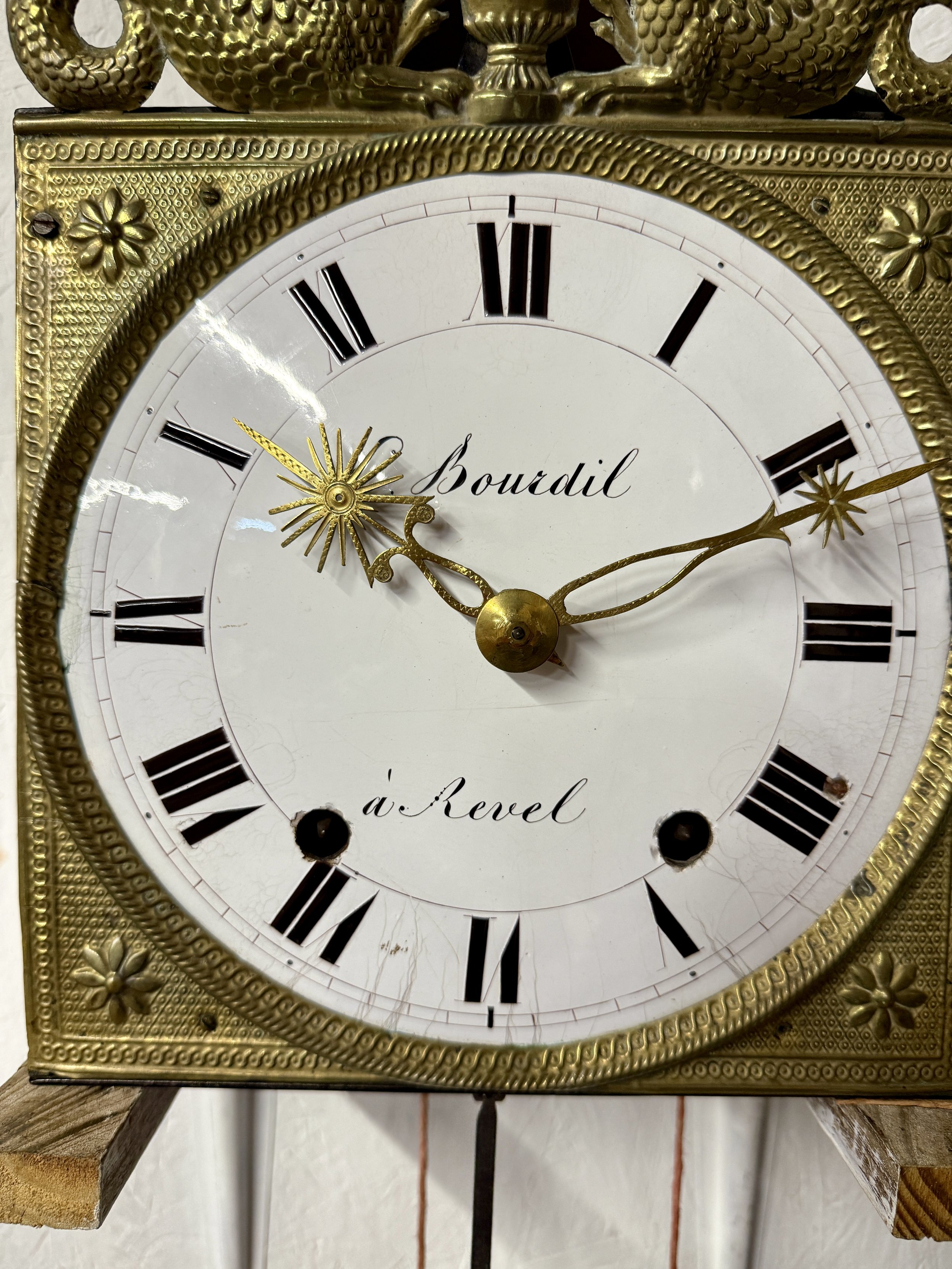 19th c. French Morbier Clock or Comtoise Movement