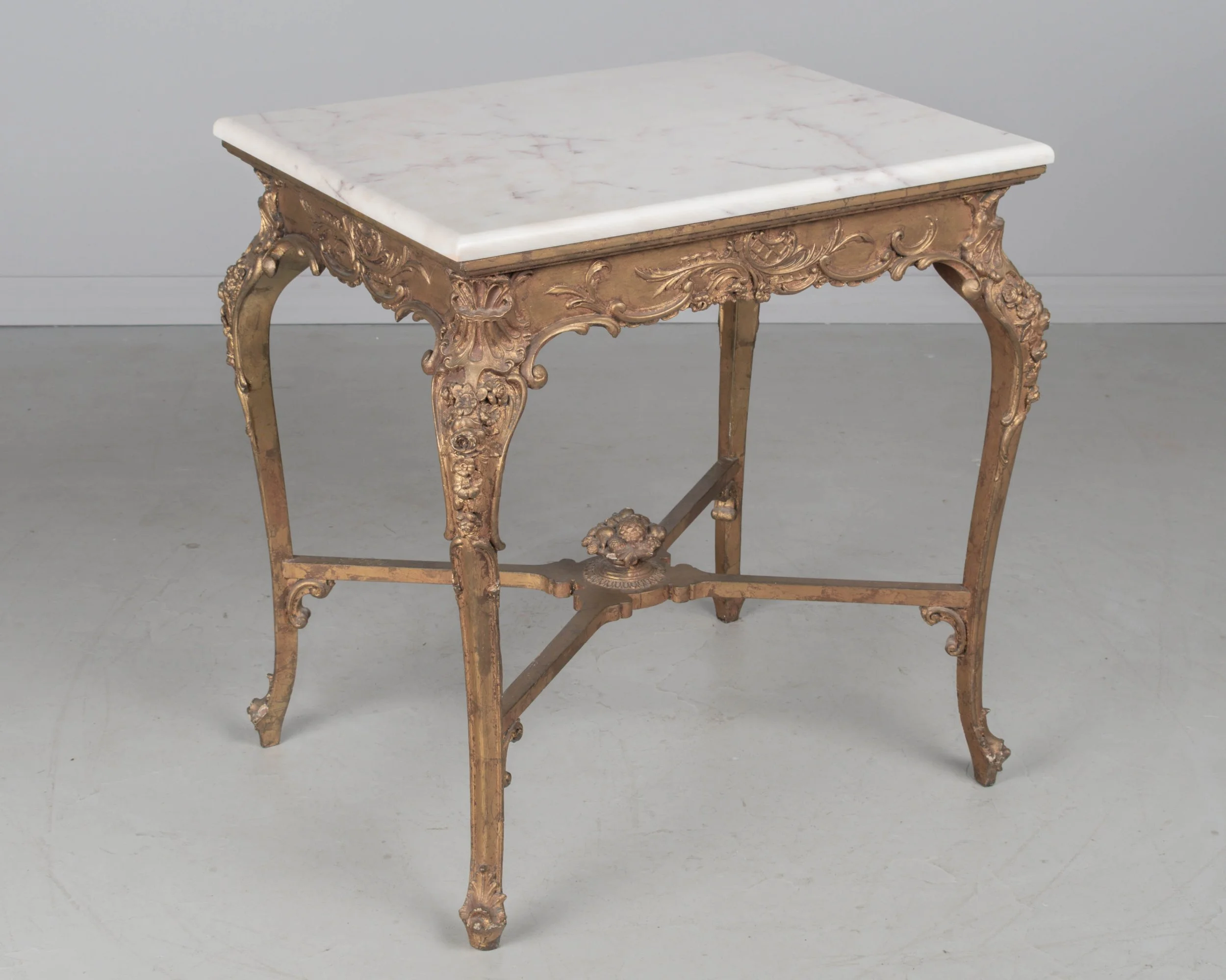 Louis XV Style French Onyx Top Table