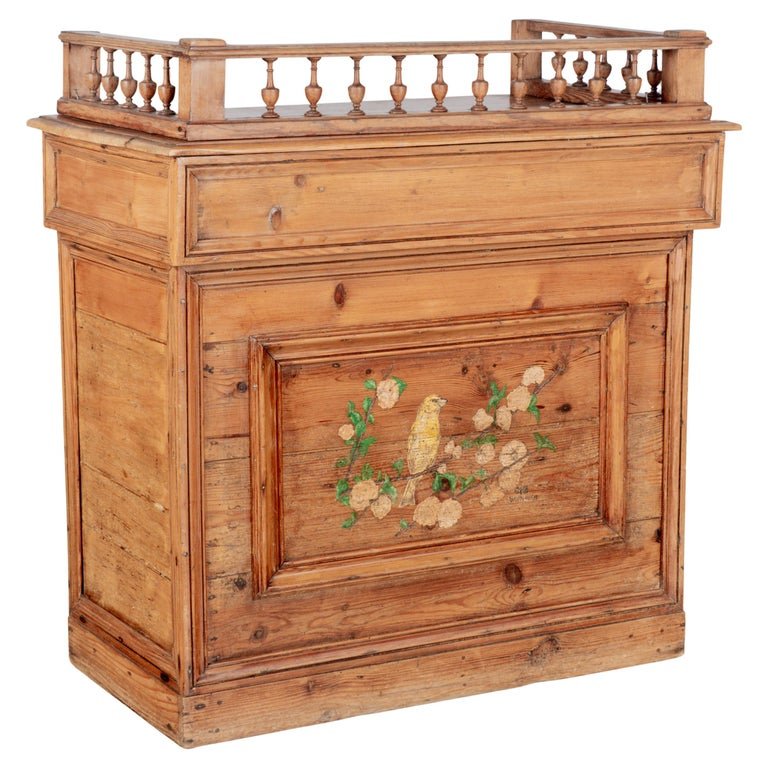 Rustic Country French Pine Counter Cabinet