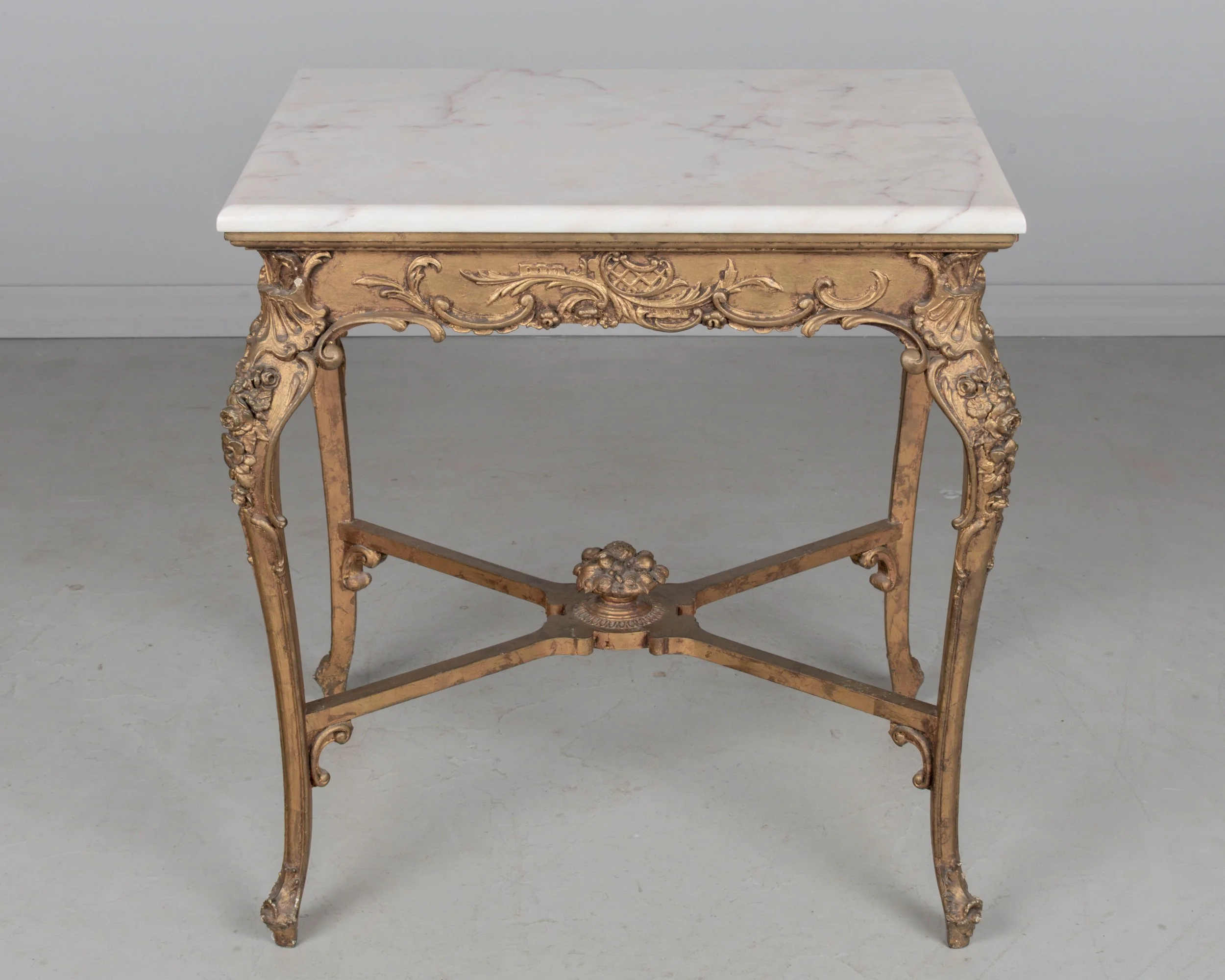Louis XV Style French Onyx Top Table