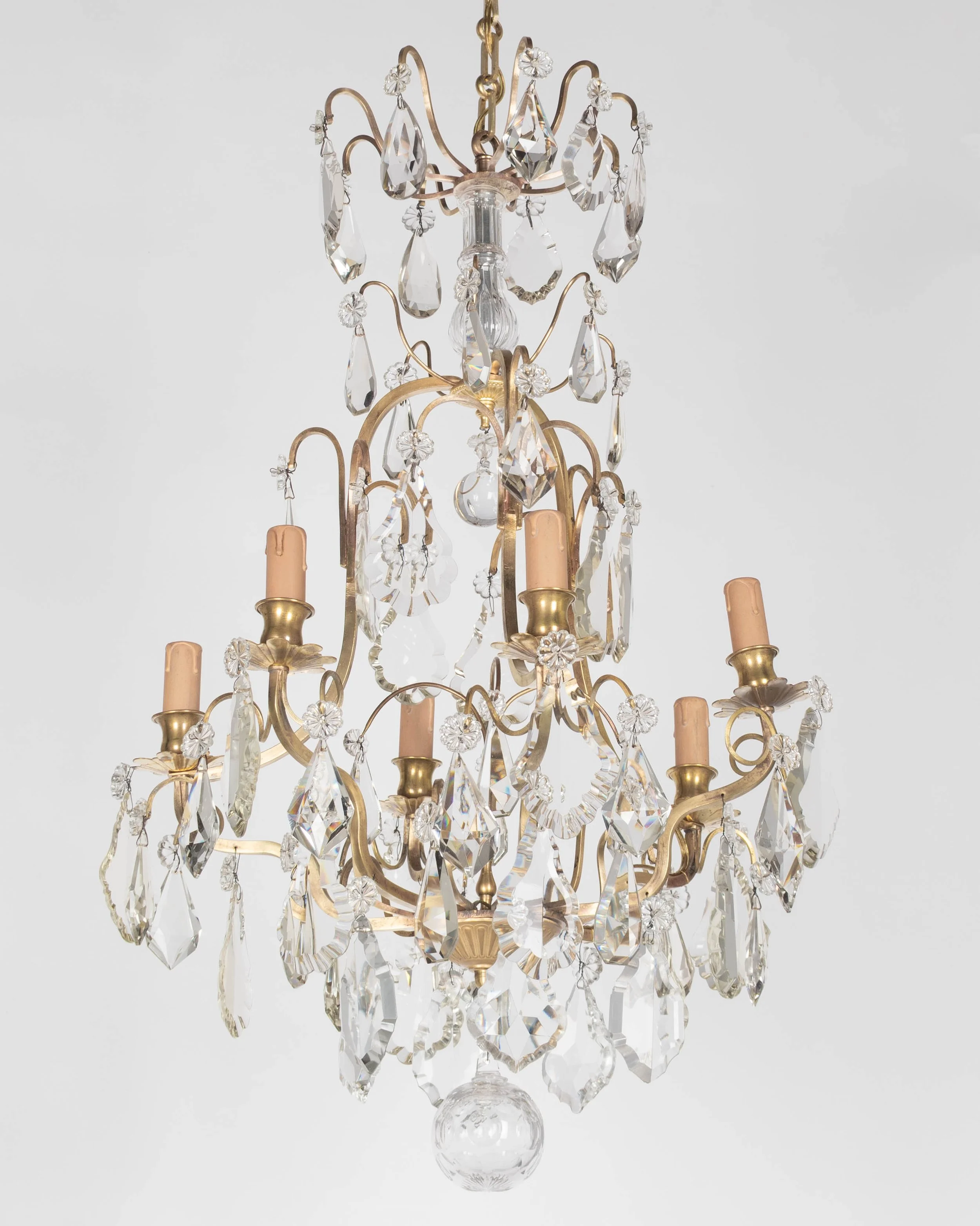 French Louis XV Style Crystal Chandelier