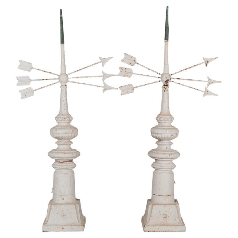 19th Century French Cast Iron Weather Vane, a pair