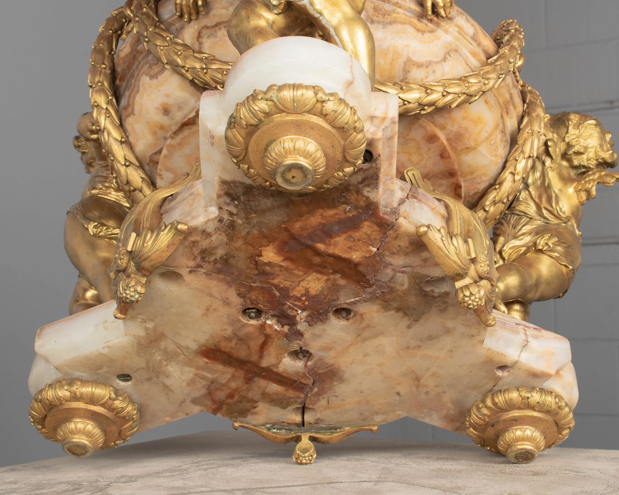 H. Journet & Cie 19th Century French Ormolu Bronze & Oynx Centerpiece