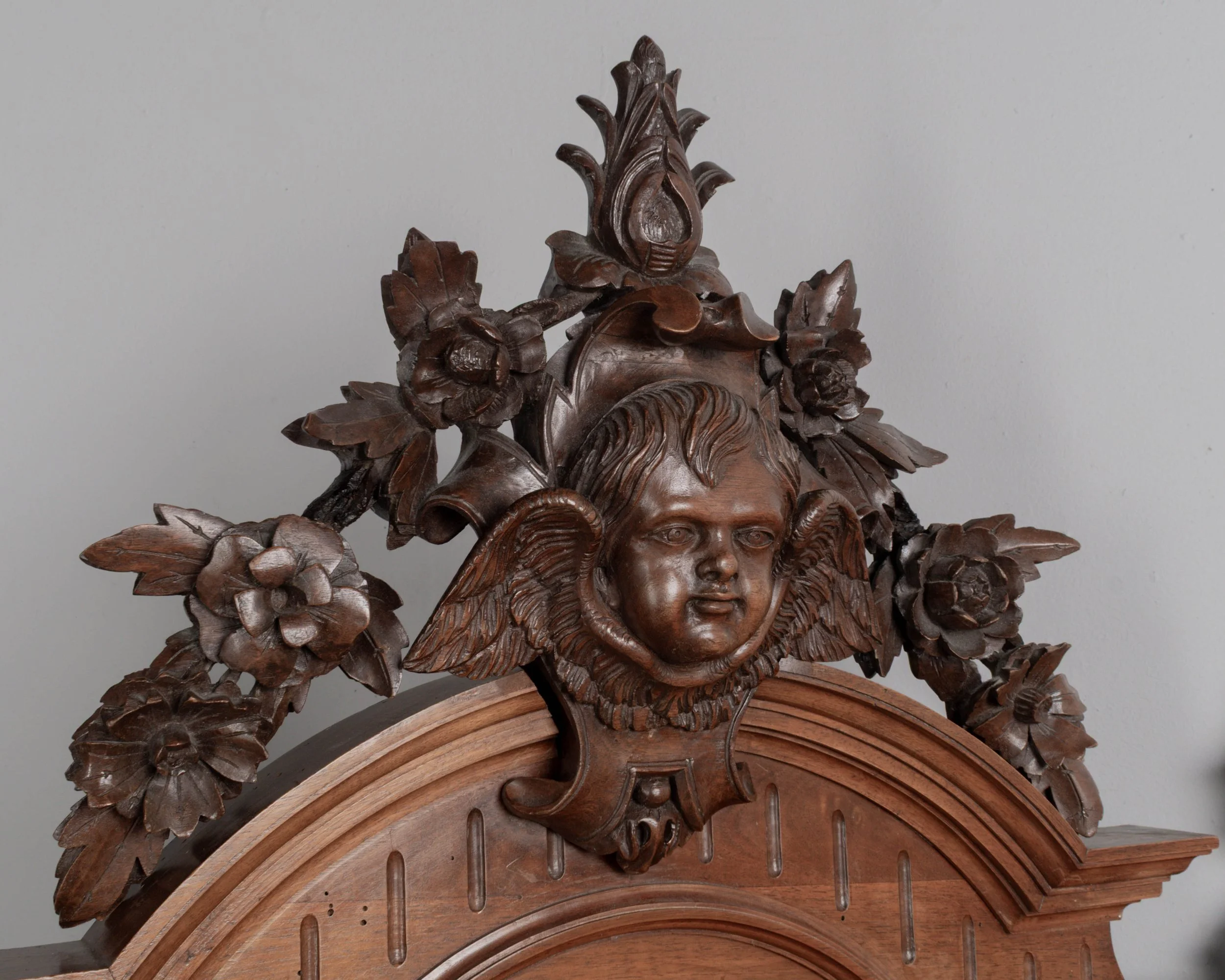 Pair of Italian Walnut Twin Bed Frames