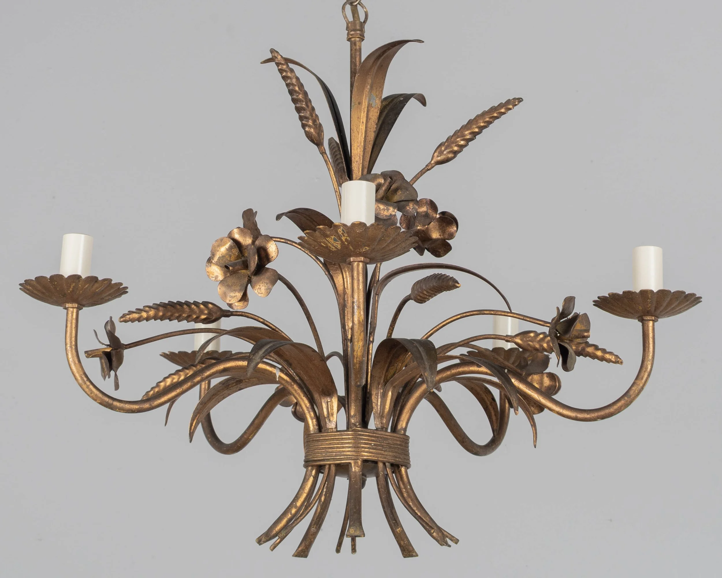 Italian Gilt Tôle Chandelier